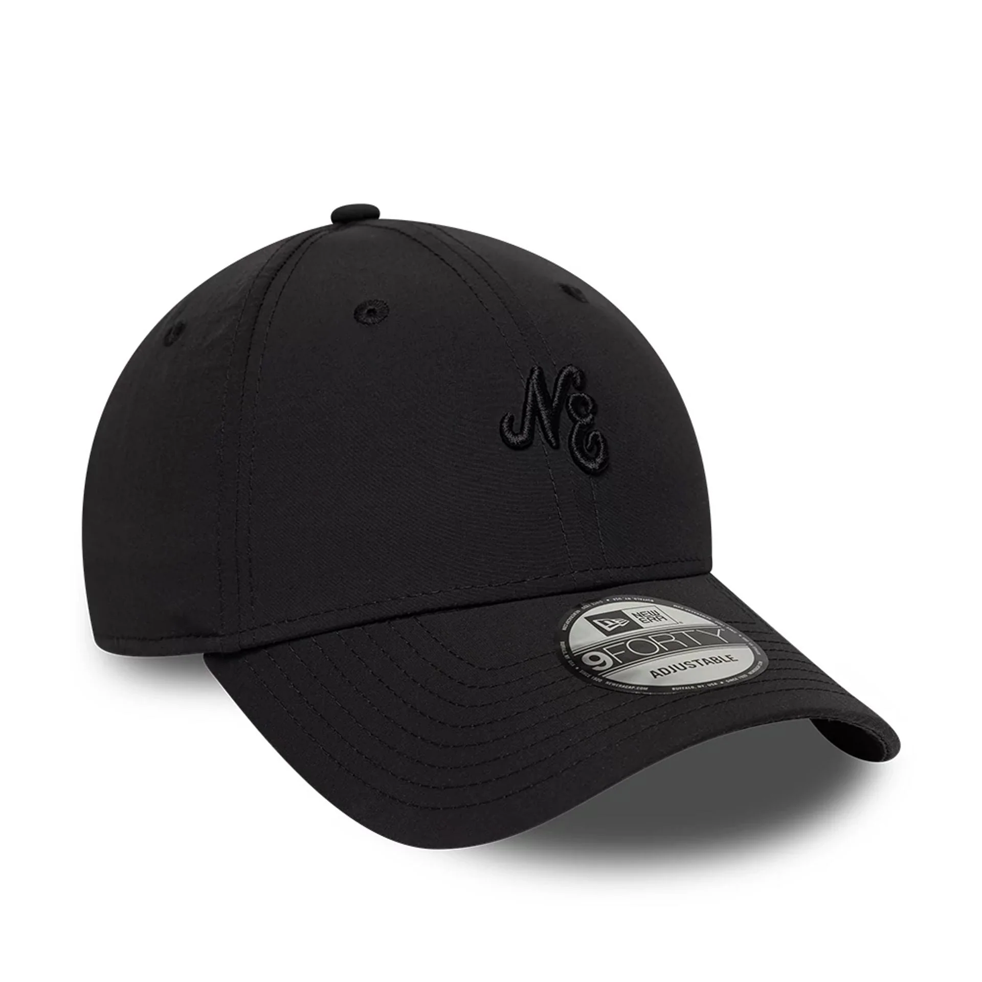 New Era Mini Logo Recycled Black On Black 9FORTY Adjustable Cap - Image 3