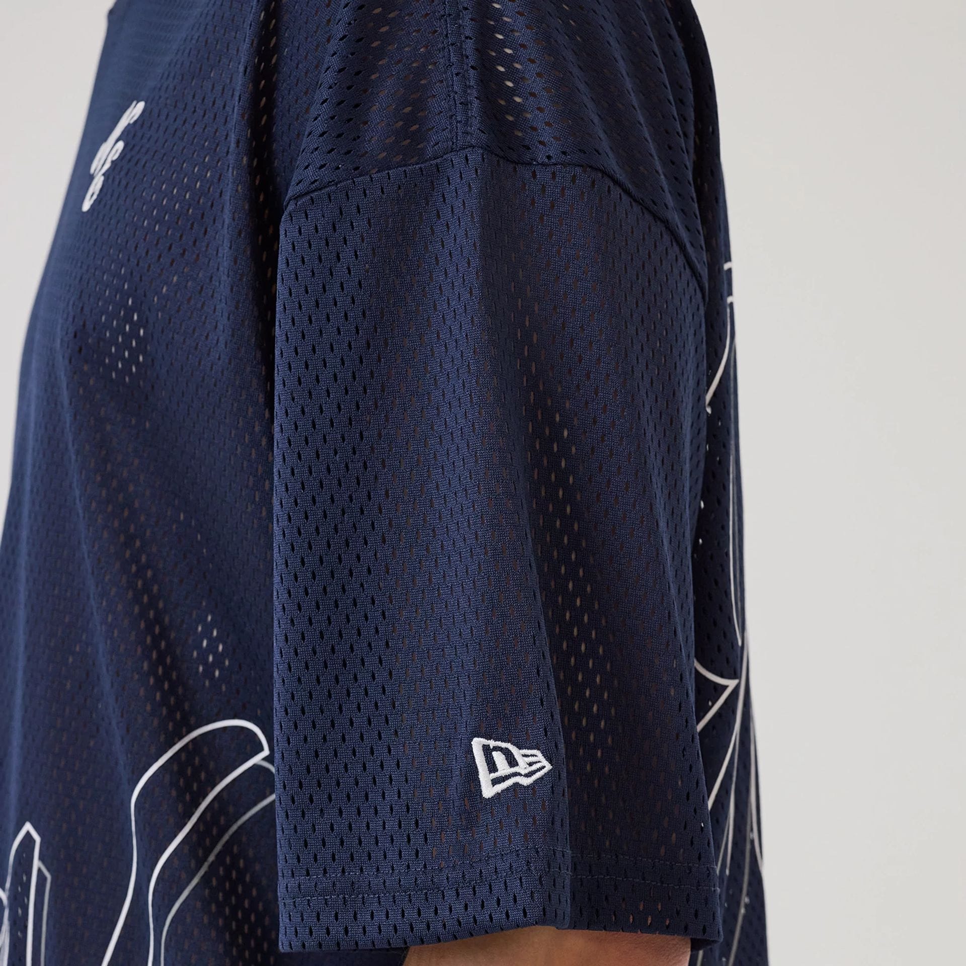 New Era Mix League Blue Oversized Mesh T-Shirt - Image 7