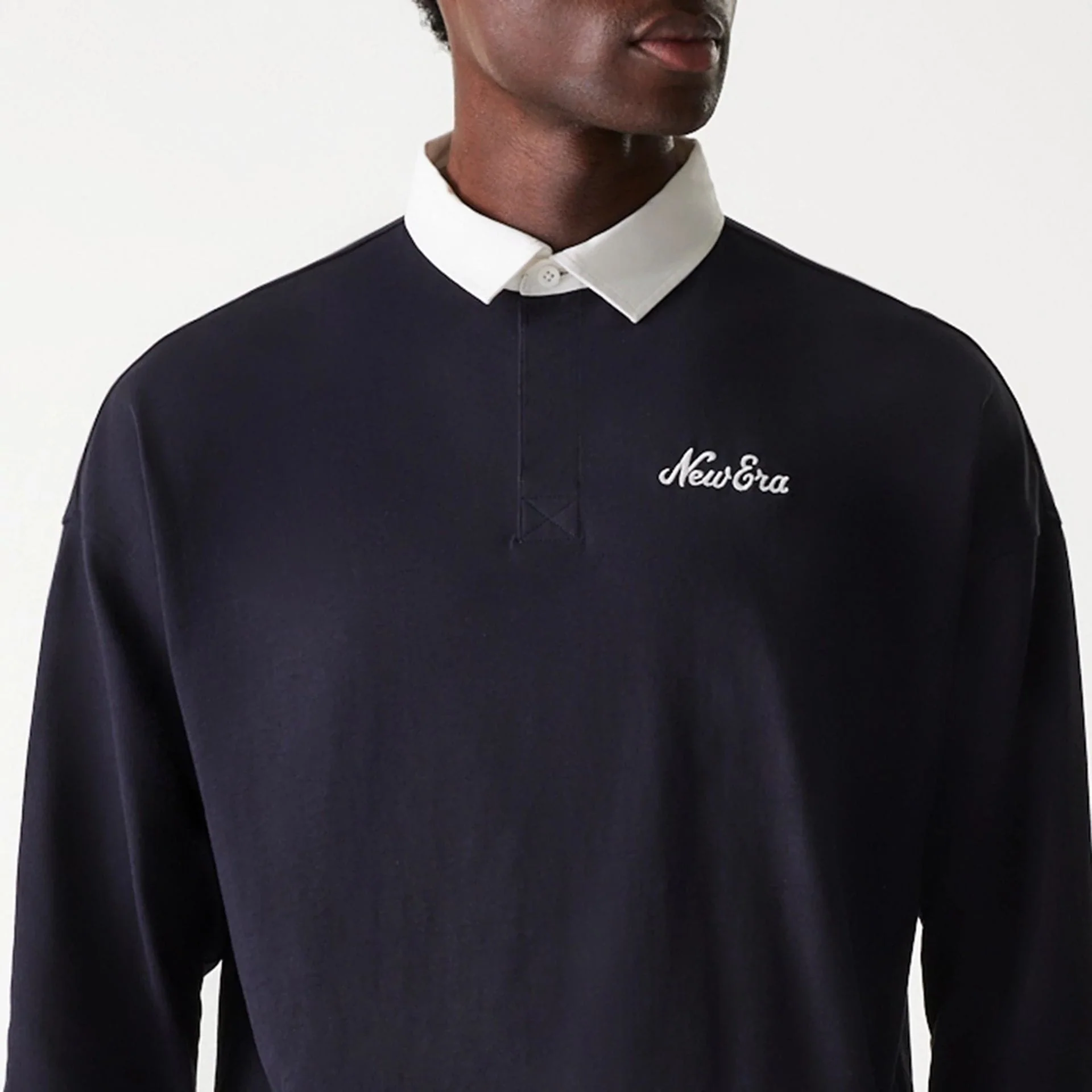 New Era Navy Oversized Rugby Shirt - Image 4