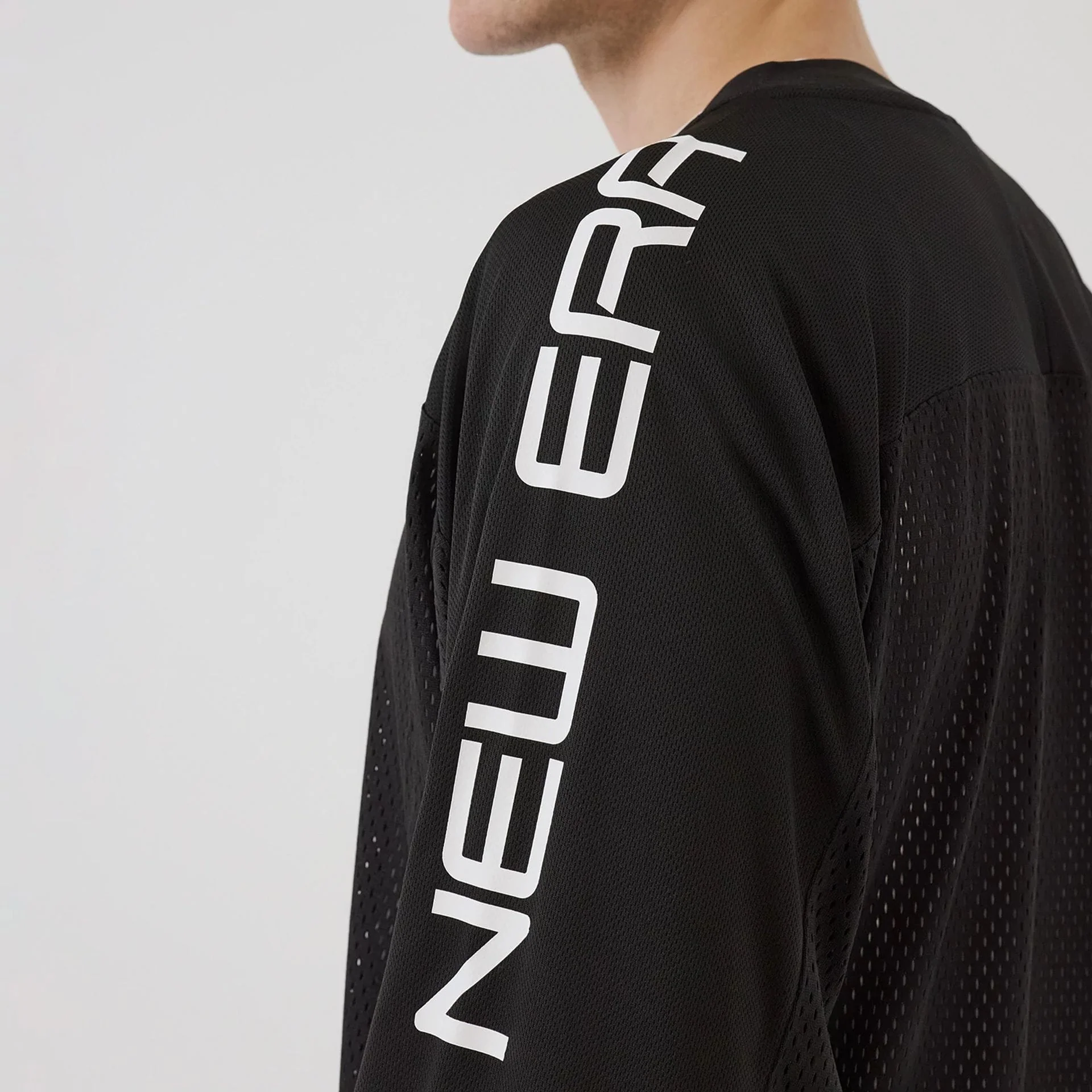 New Era NEC Logo Black Long Sleeve Jersey - Image 4