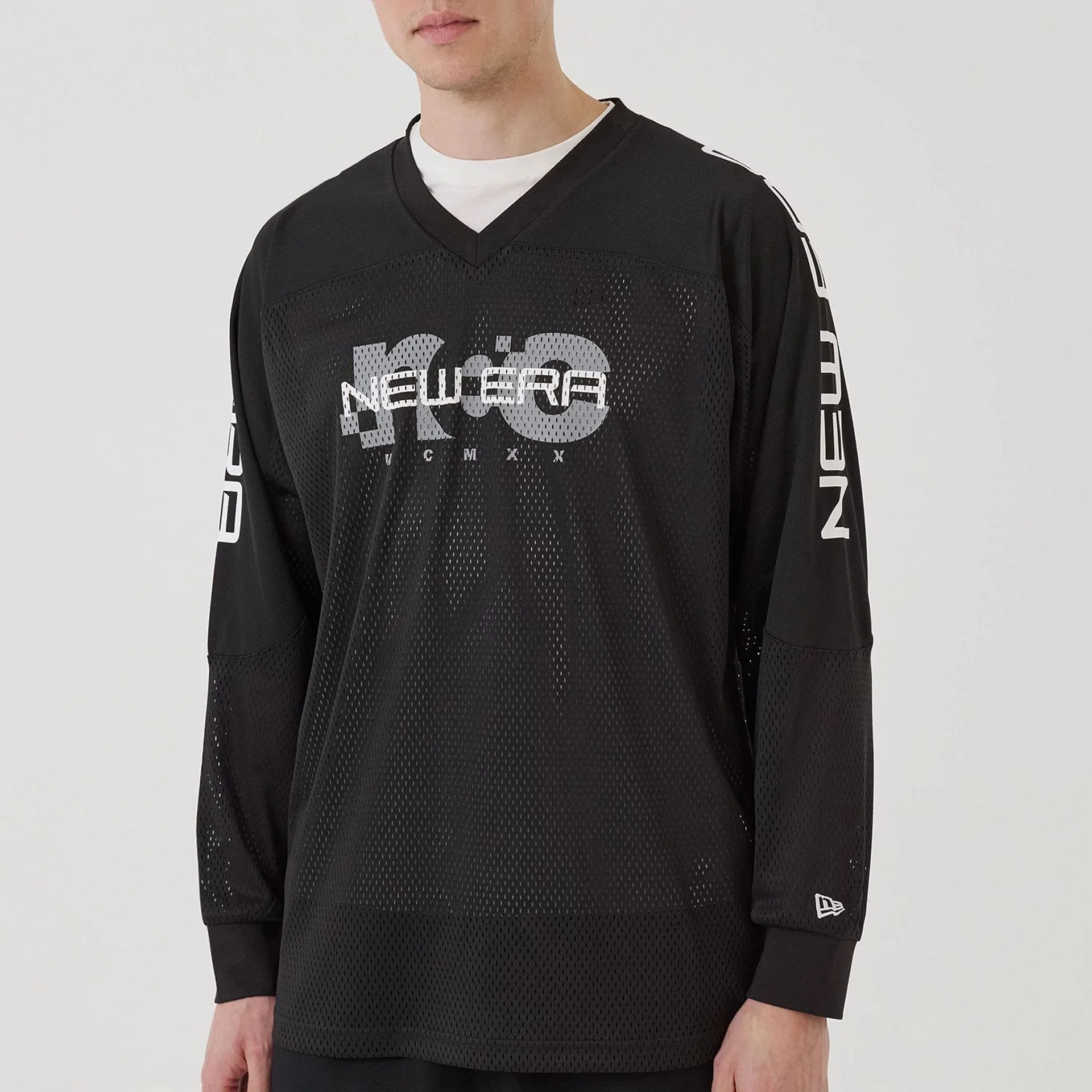 New Era NEC Logo Black Long Sleeve Jersey - Image 6