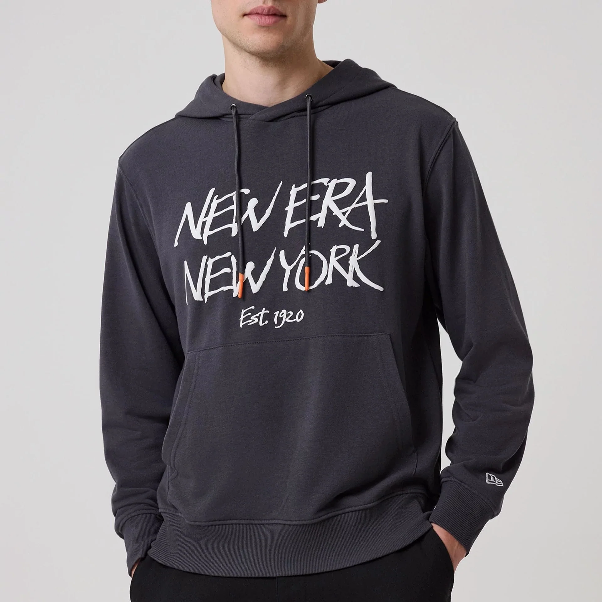 New Era New York Dark Grey Oversized Pullover Hoodie - Image 4