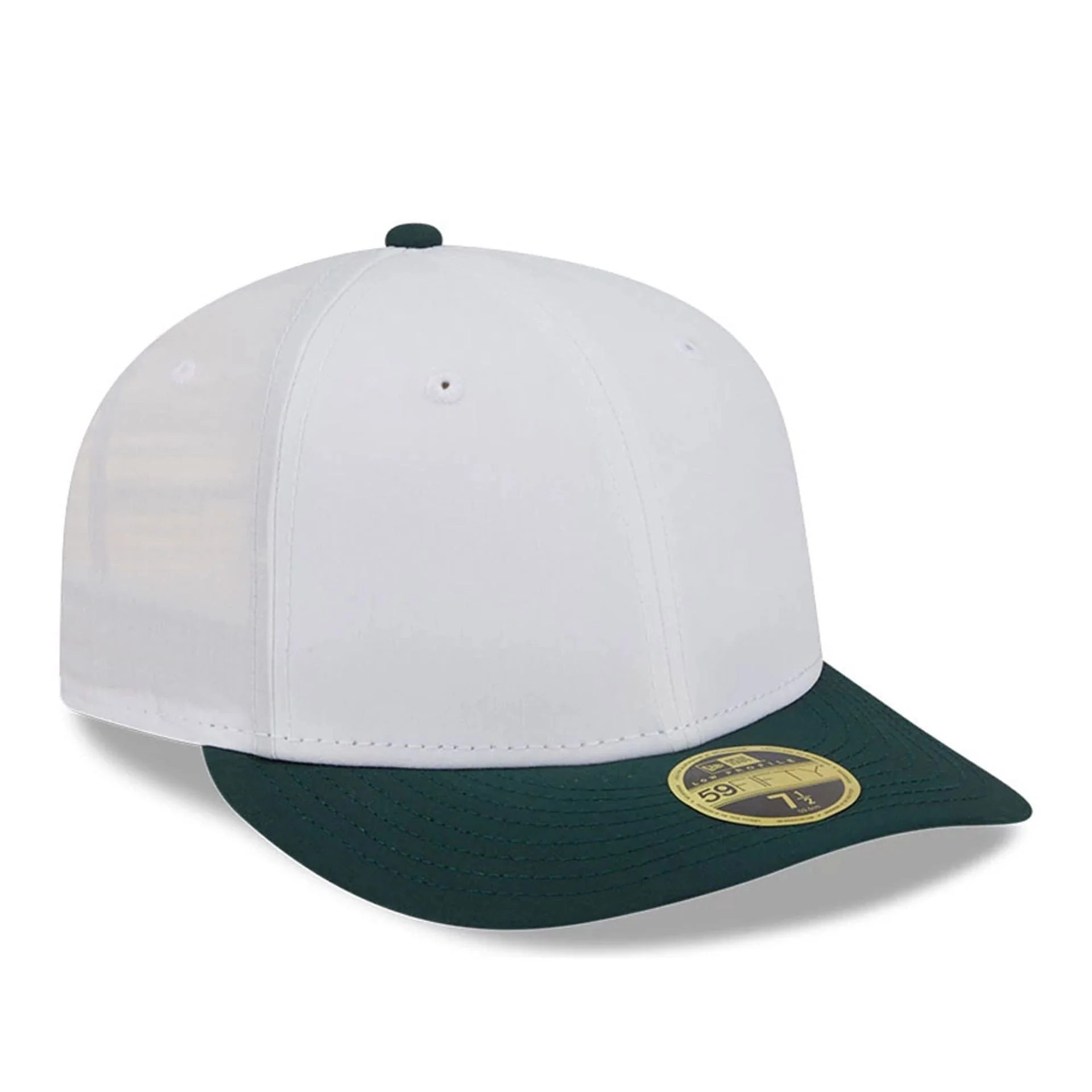 New Era Open White & Dark Green Low Profile 59FIFTY Fitted Cap - Image 3