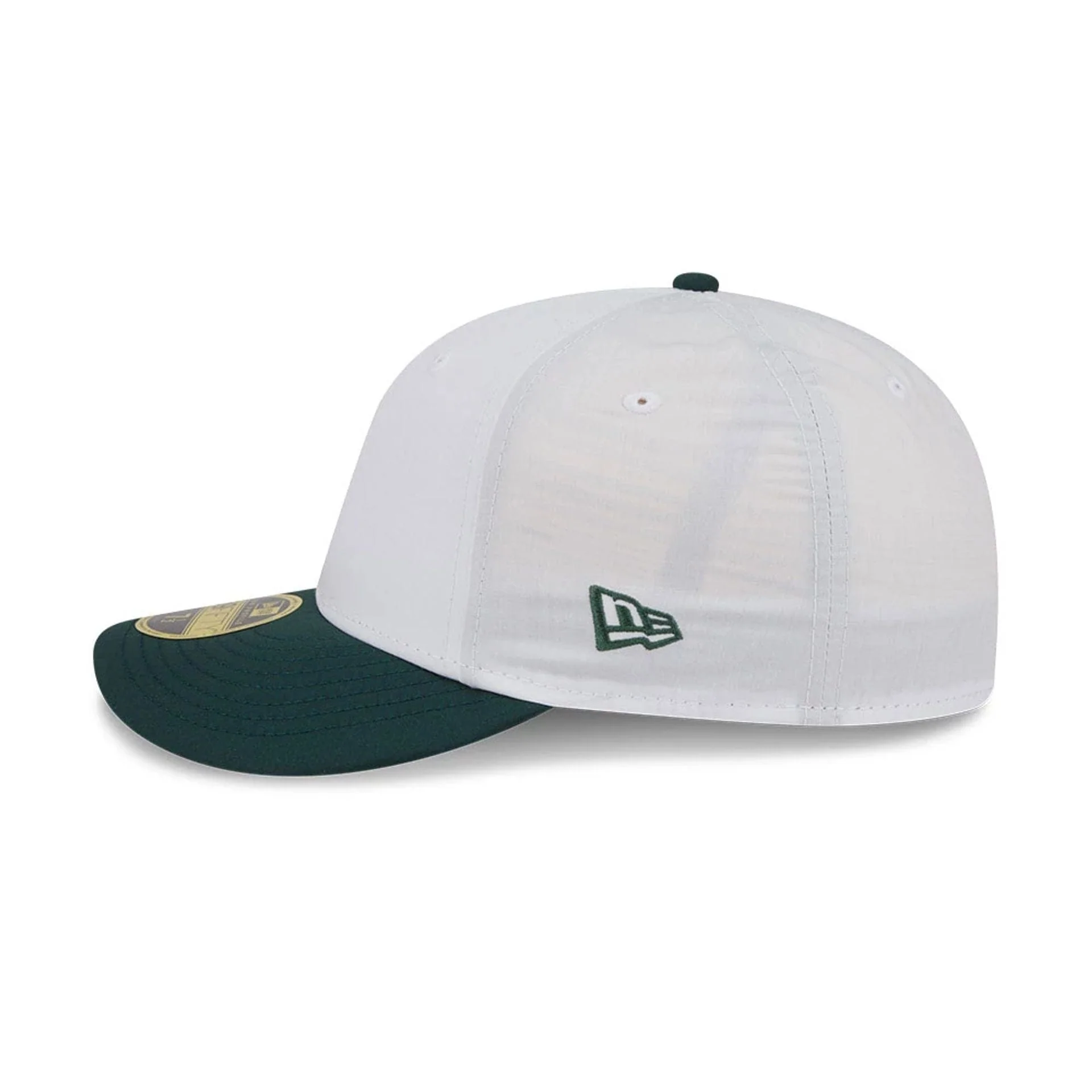 New Era Open White & Dark Green Low Profile 59FIFTY Fitted Cap - Image 4