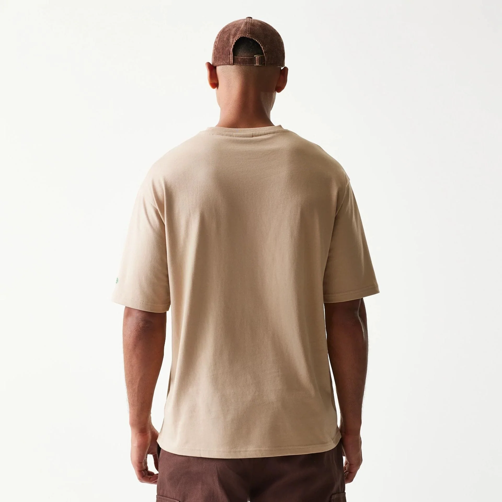New Era Orange Fruit Graphic Light Beige Oversized T-Shirt - Image 2