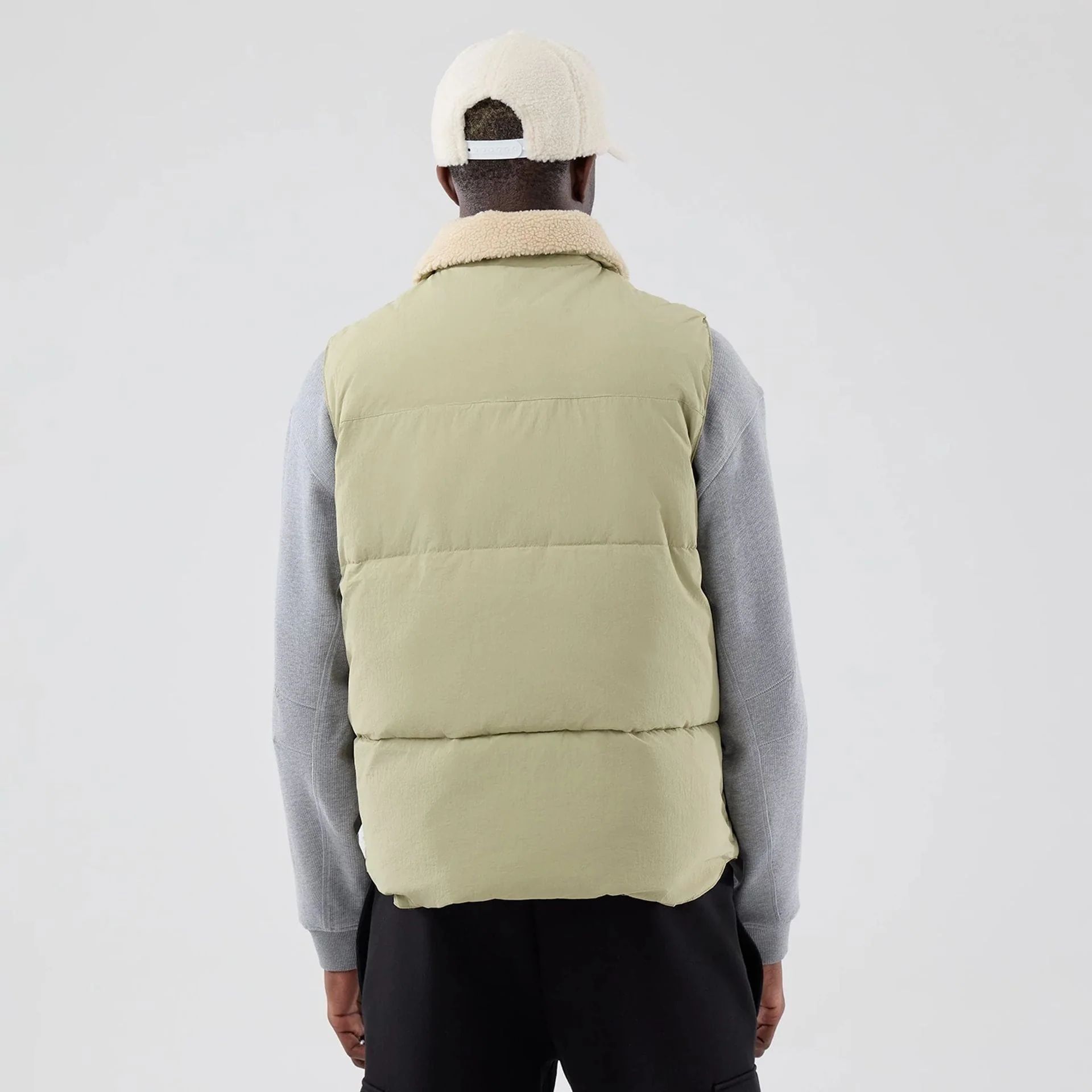 New Era Organic Boa Neck Khaki Gilet - Image 2