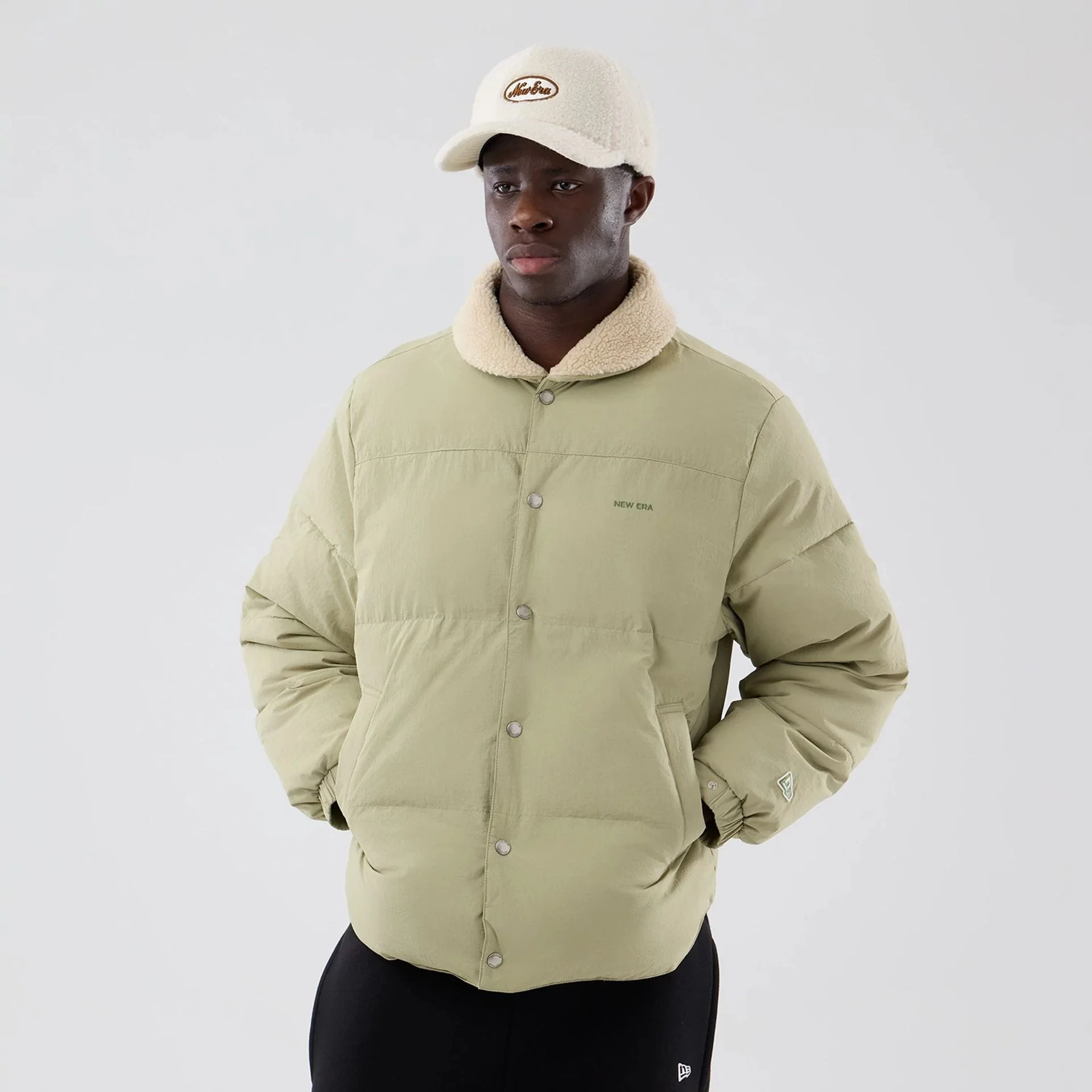 New Era Organic Boa Neck Khaki Jacket - Image 3