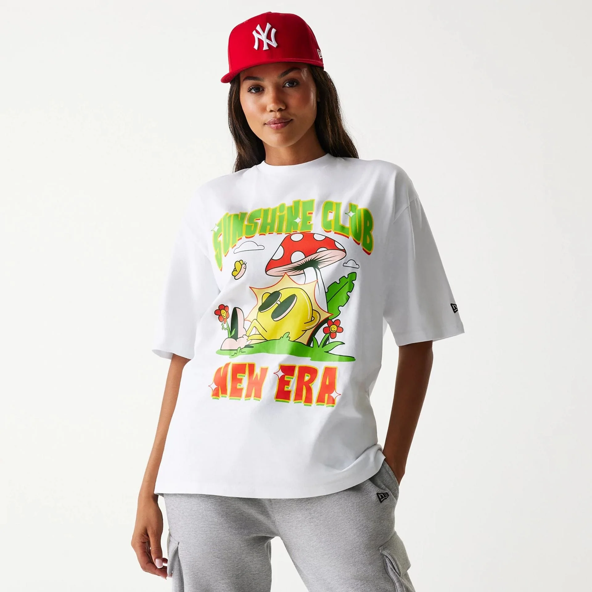 New Era Outdoor Graphic White Oversized T-Shirt - Image 4
