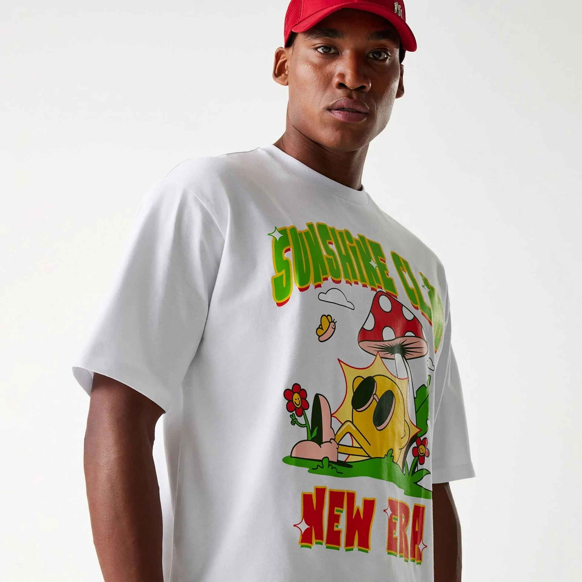 New Era Outdoor Graphic White Oversized T-Shirt - Image 5