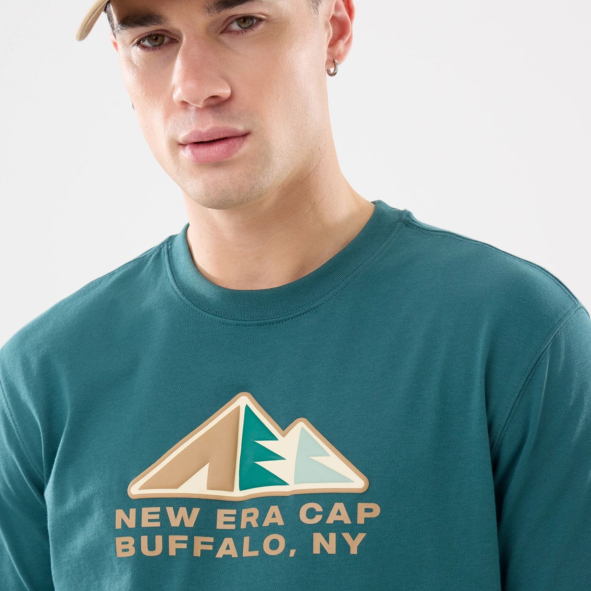 New Era Outdoor Mountain Dark Green T-Shirt - Image 3