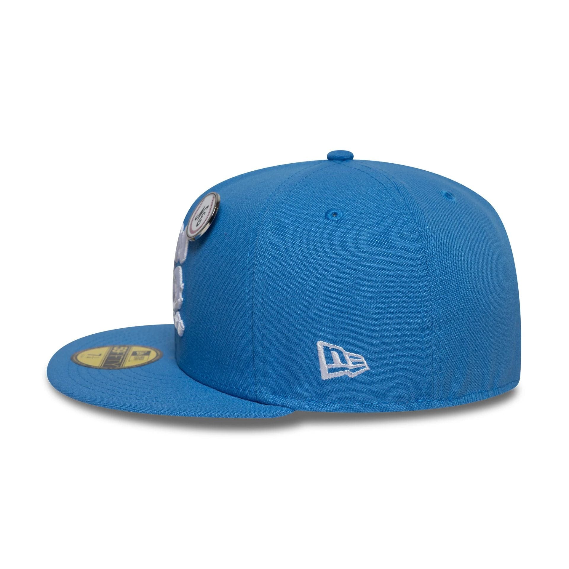 New Era Oversized Script Blue 59FIFTY Fitted Cap - Image 5