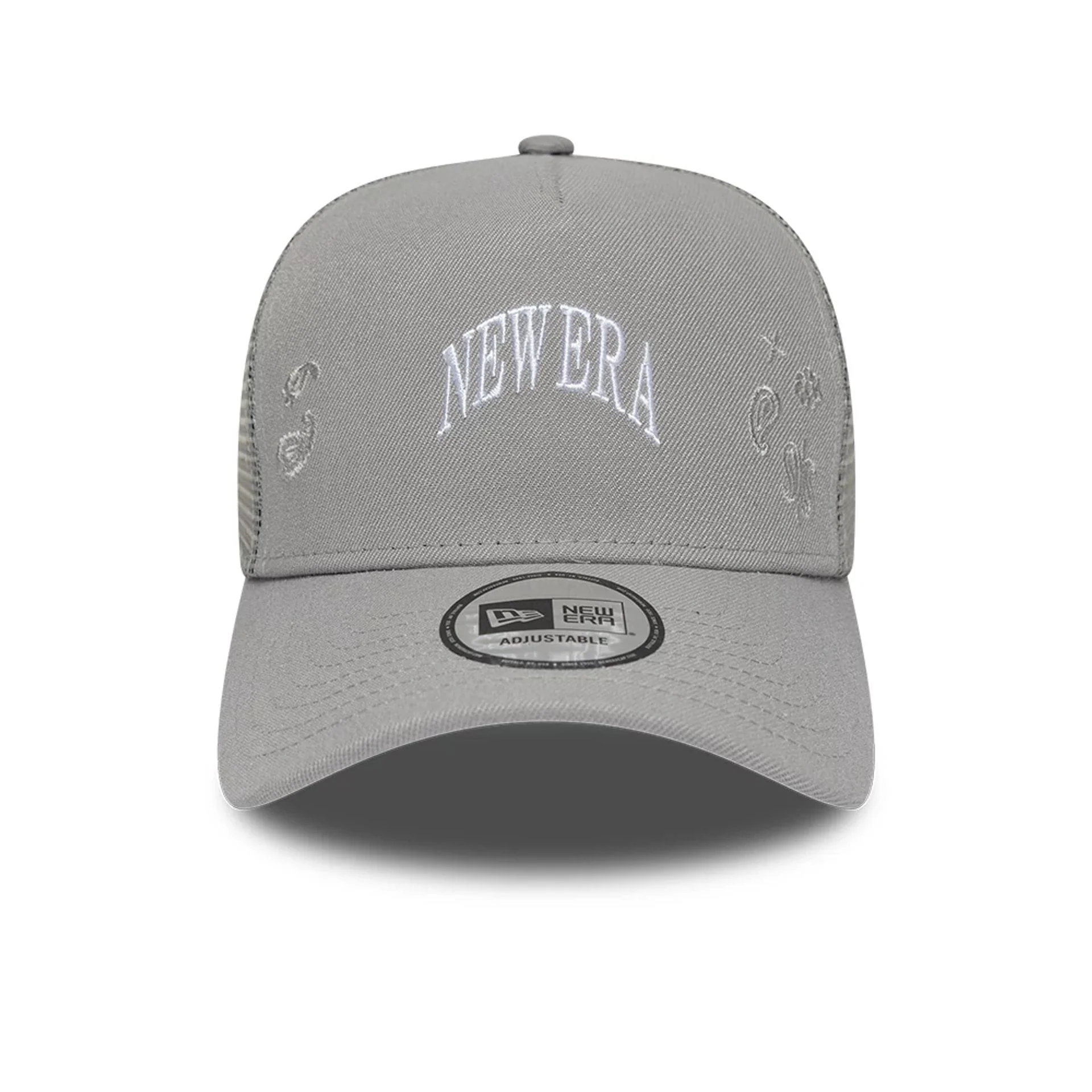 New Era Paisley Emblem Grey 9FORTY A-Frame Trucker Adjustable Cap - Image 2