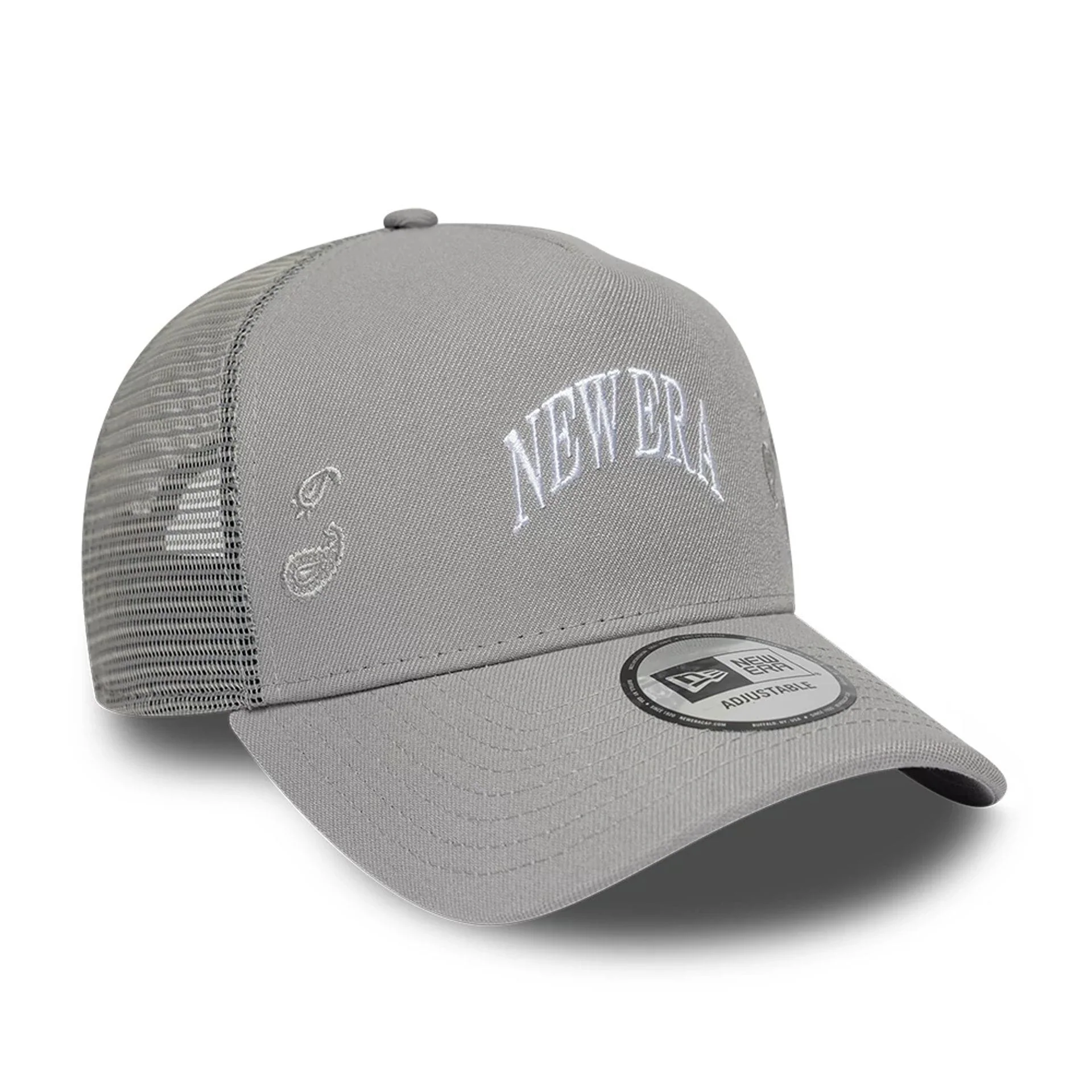 New Era Paisley Emblem Grey 9FORTY A-Frame Trucker Adjustable Cap - Image 3