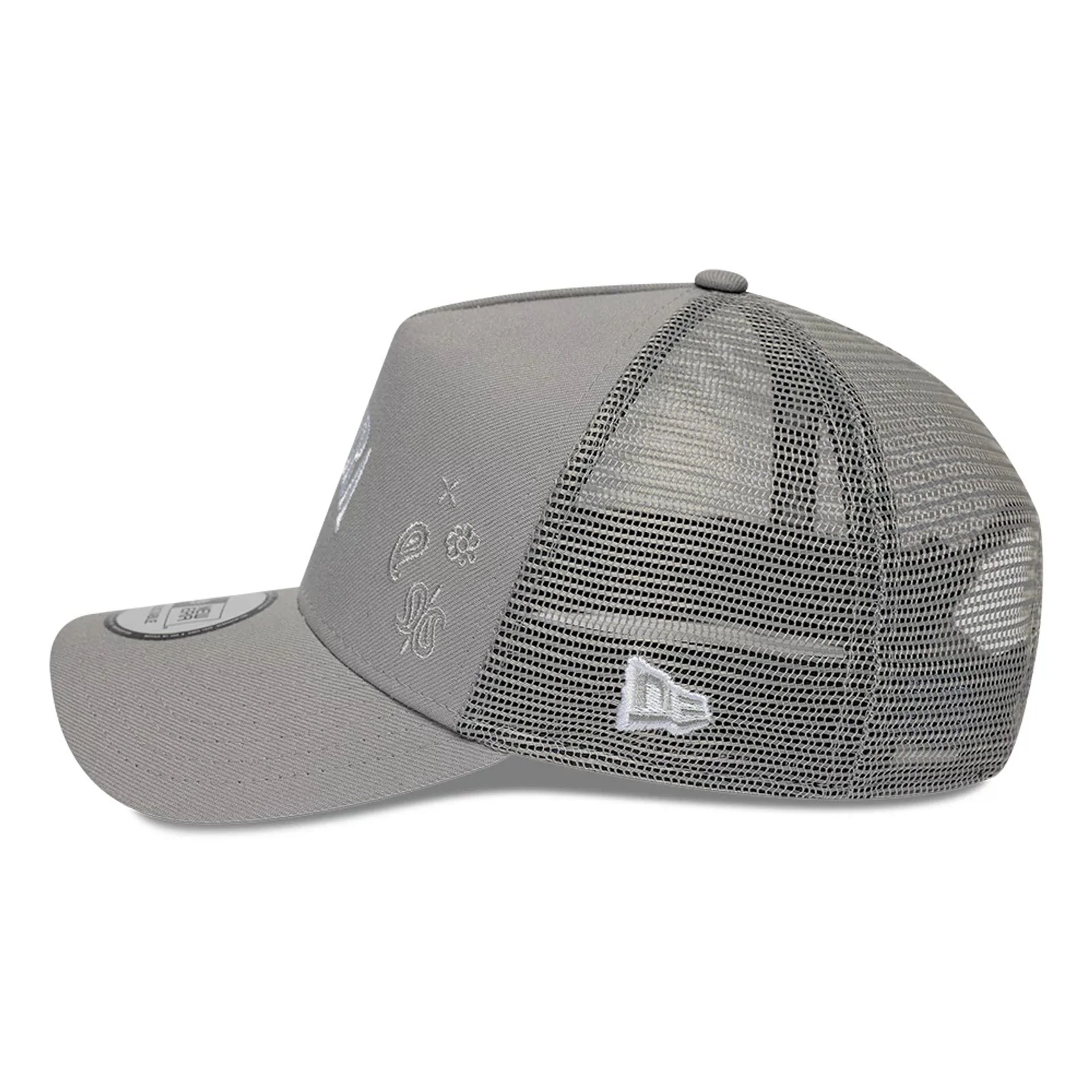 New Era Paisley Emblem Grey 9FORTY A-Frame Trucker Adjustable Cap - Image 4