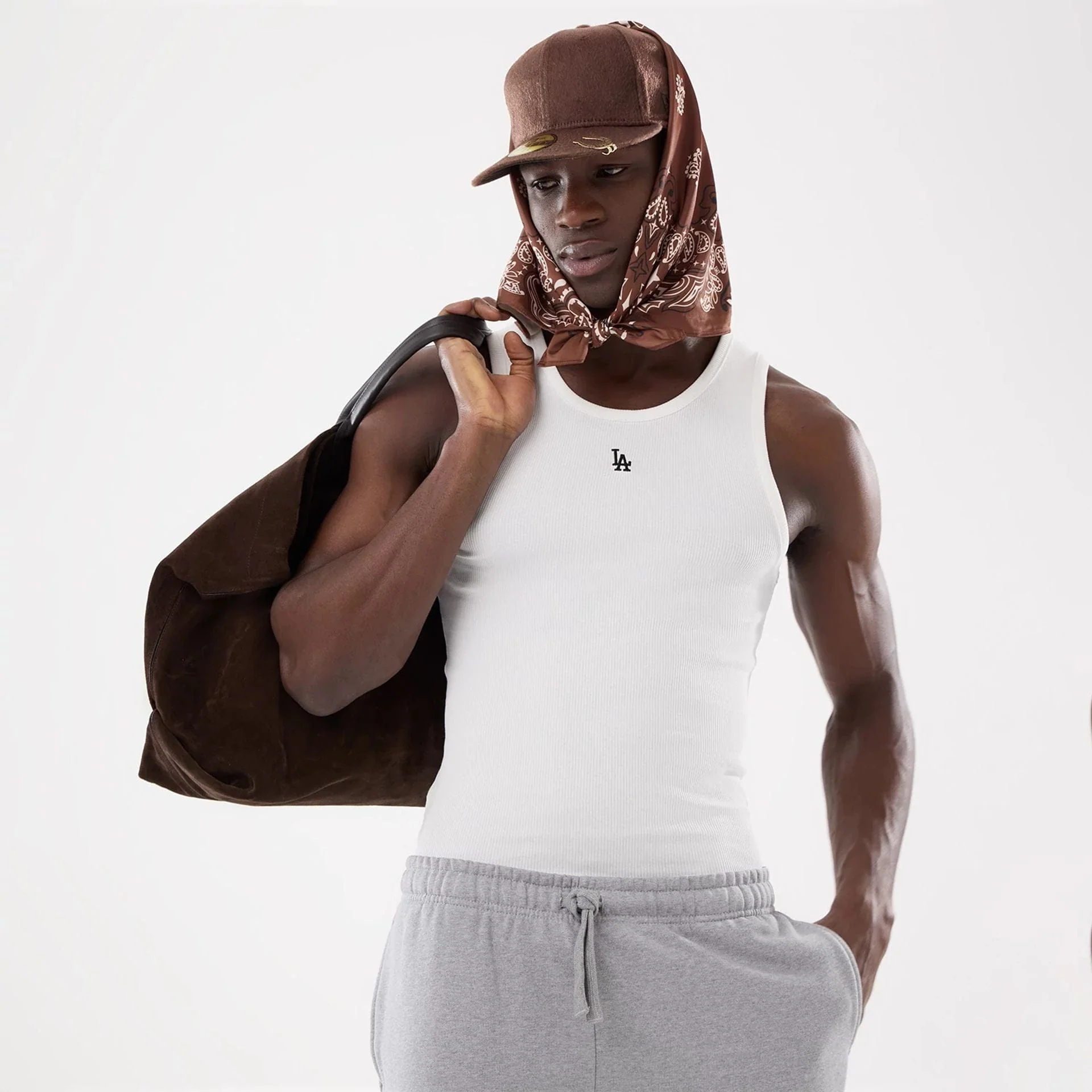 New Era Paisley Satin Brown Bandana - Image 8
