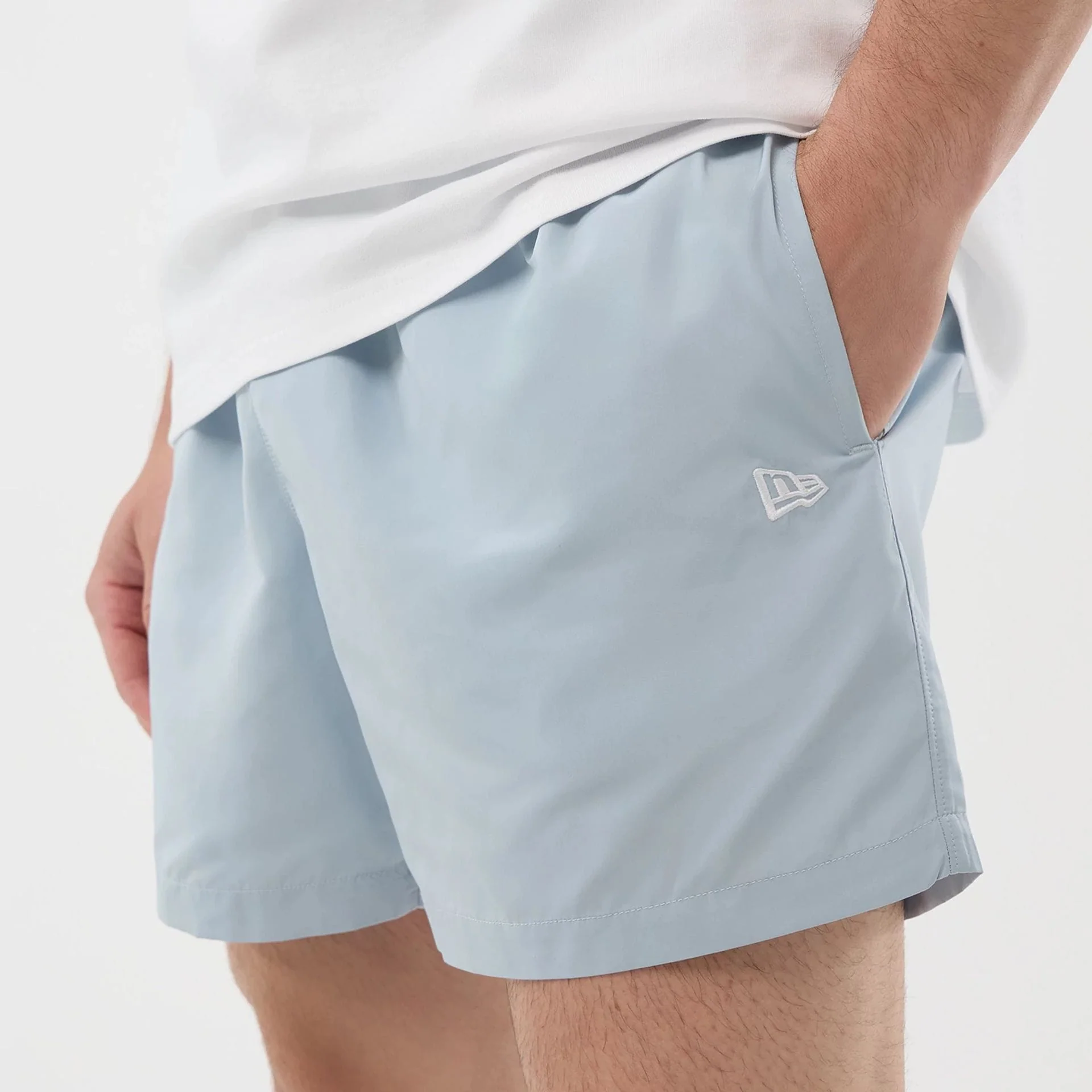 New Era Pastel Blue Swimming Shorts - Image 4