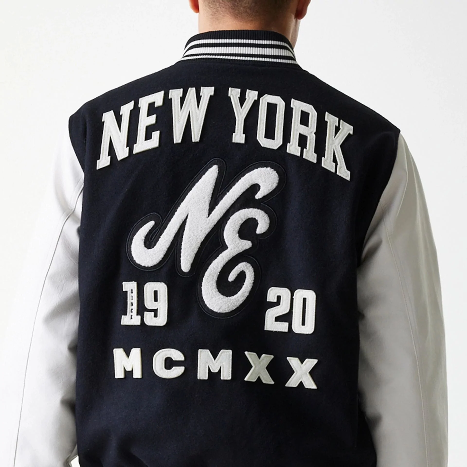 New Era Patch Black Varsity Jacket - Image 7