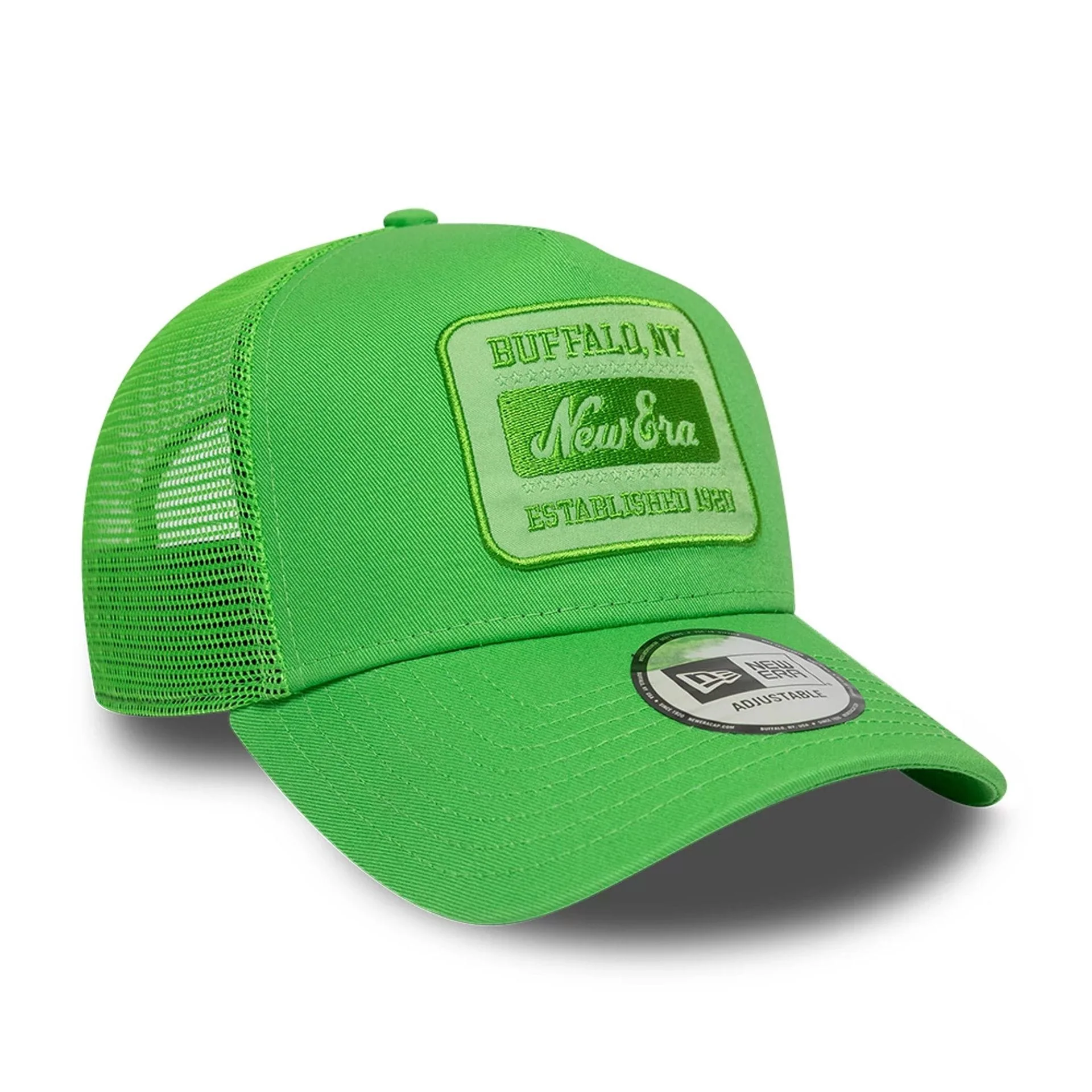 New Era Patch Open Green 9FORTY A-Frame Trucker Adjustable Cap - Image 3