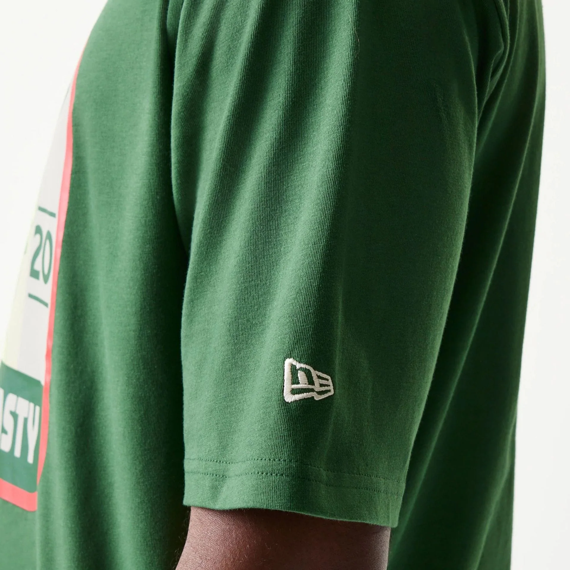 New Era Pear Fruit Graphic Dark Green Oversized T-Shirt - Image 7