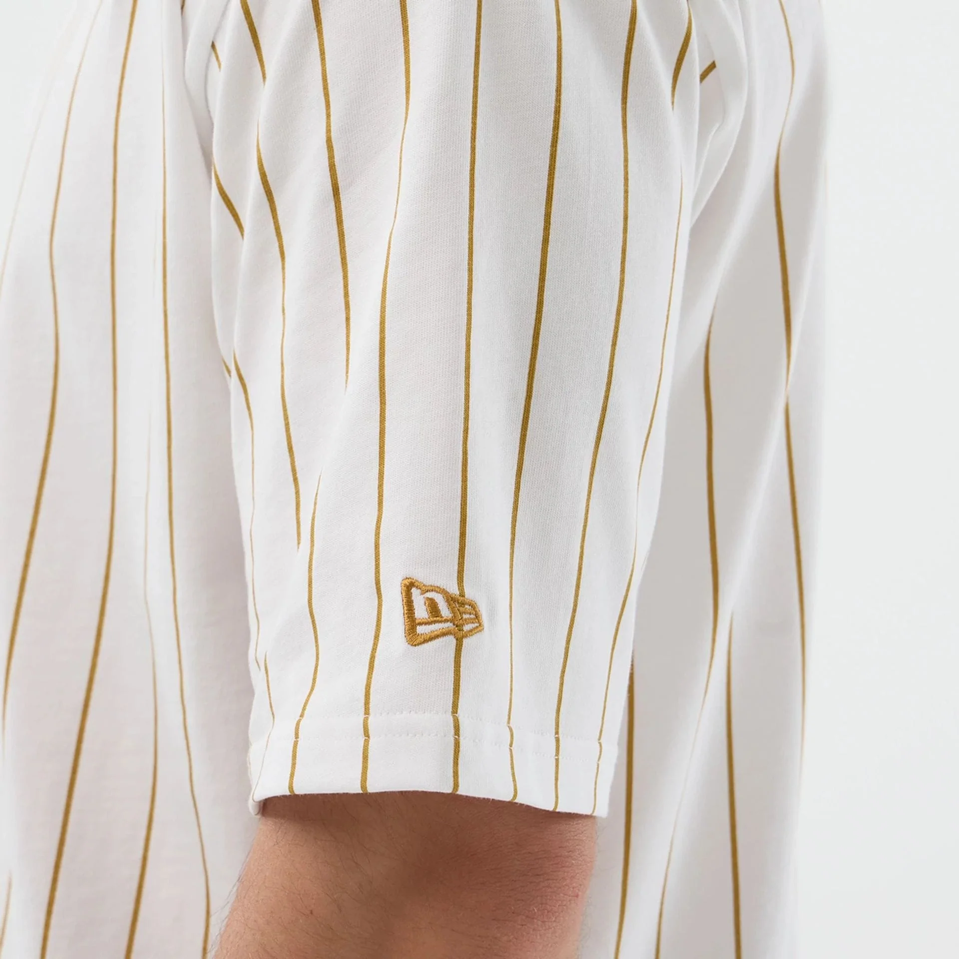 New Era Pinstripe White Oversized T-Shirt - Image 5