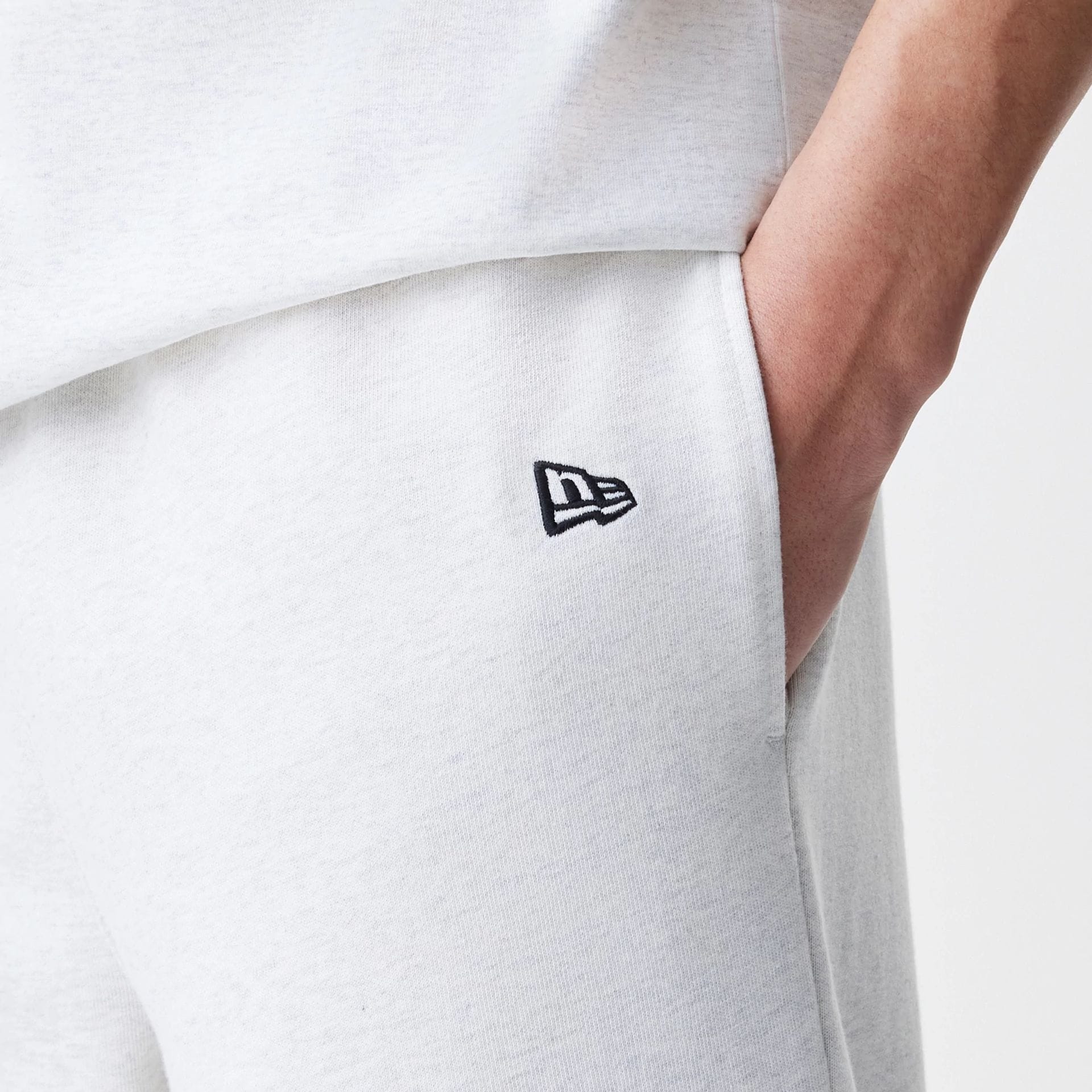 New Era Premium Essential Pastel Grey Joggers - Image 5