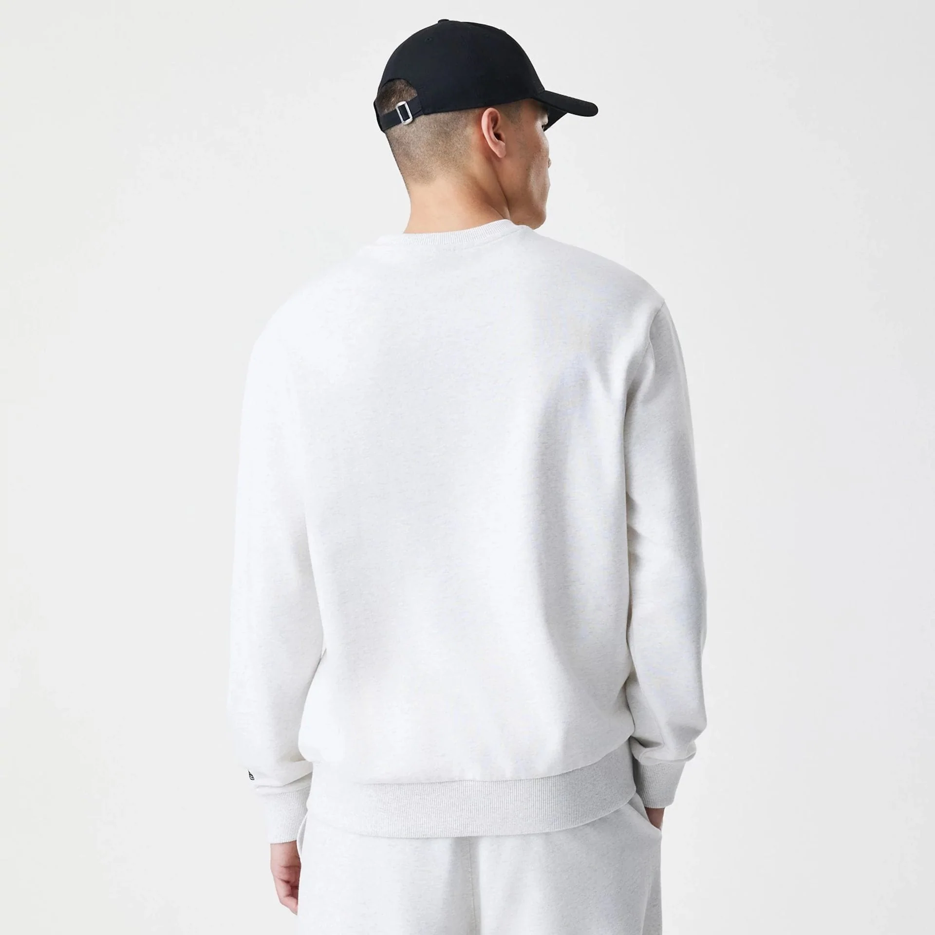 New Era Premium Essential Pastel Grey Oversized Crew Neck Sweater - Image 2