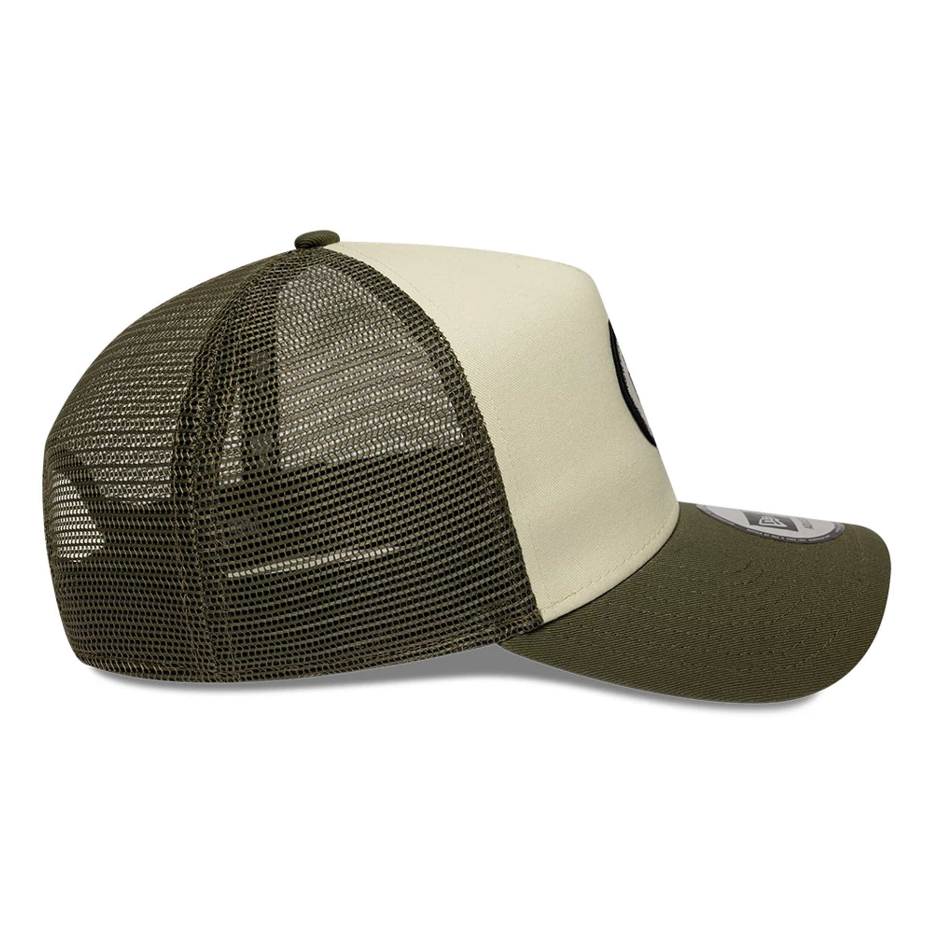 New Era Round Patch White 9FORTY A-Frame Trucker Adjustable Cap - Image 5