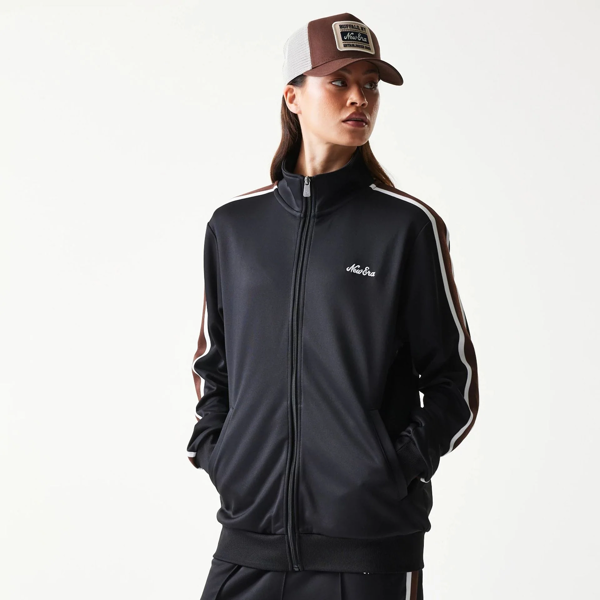 New Era Script Black Track Jacket - Image 4