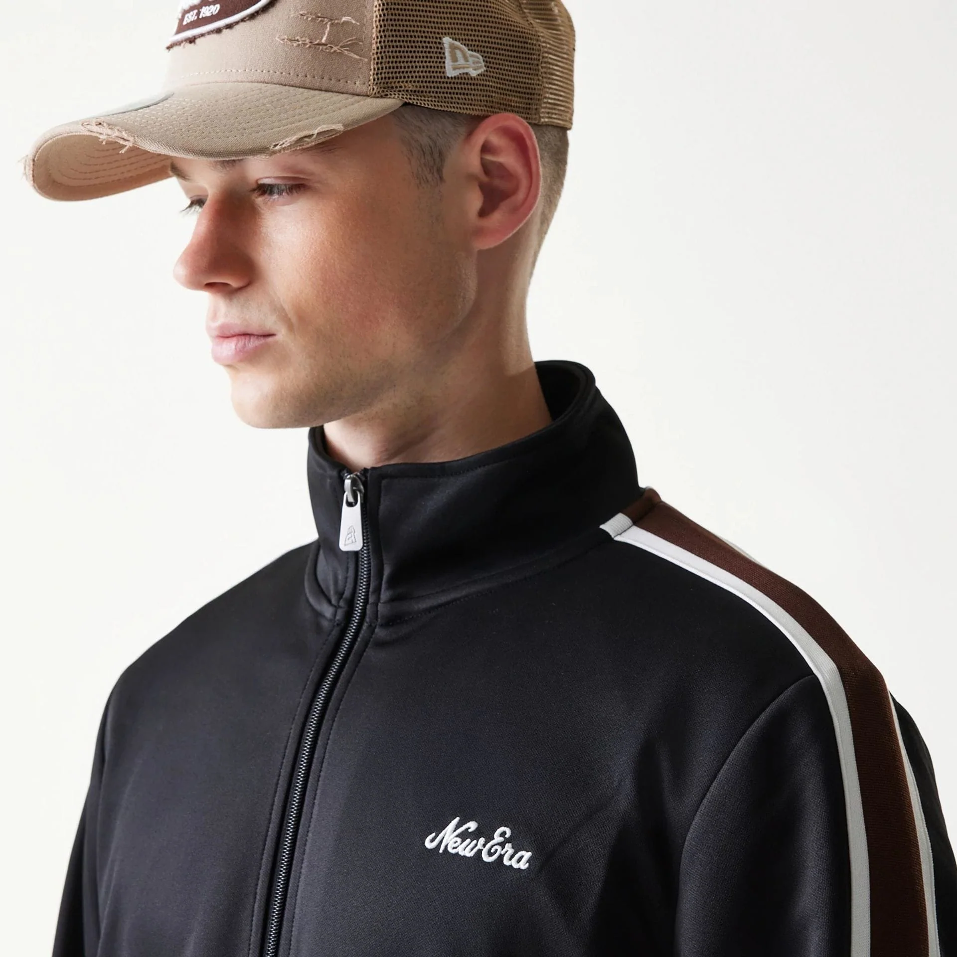 New Era Script Black Track Jacket - Image 5