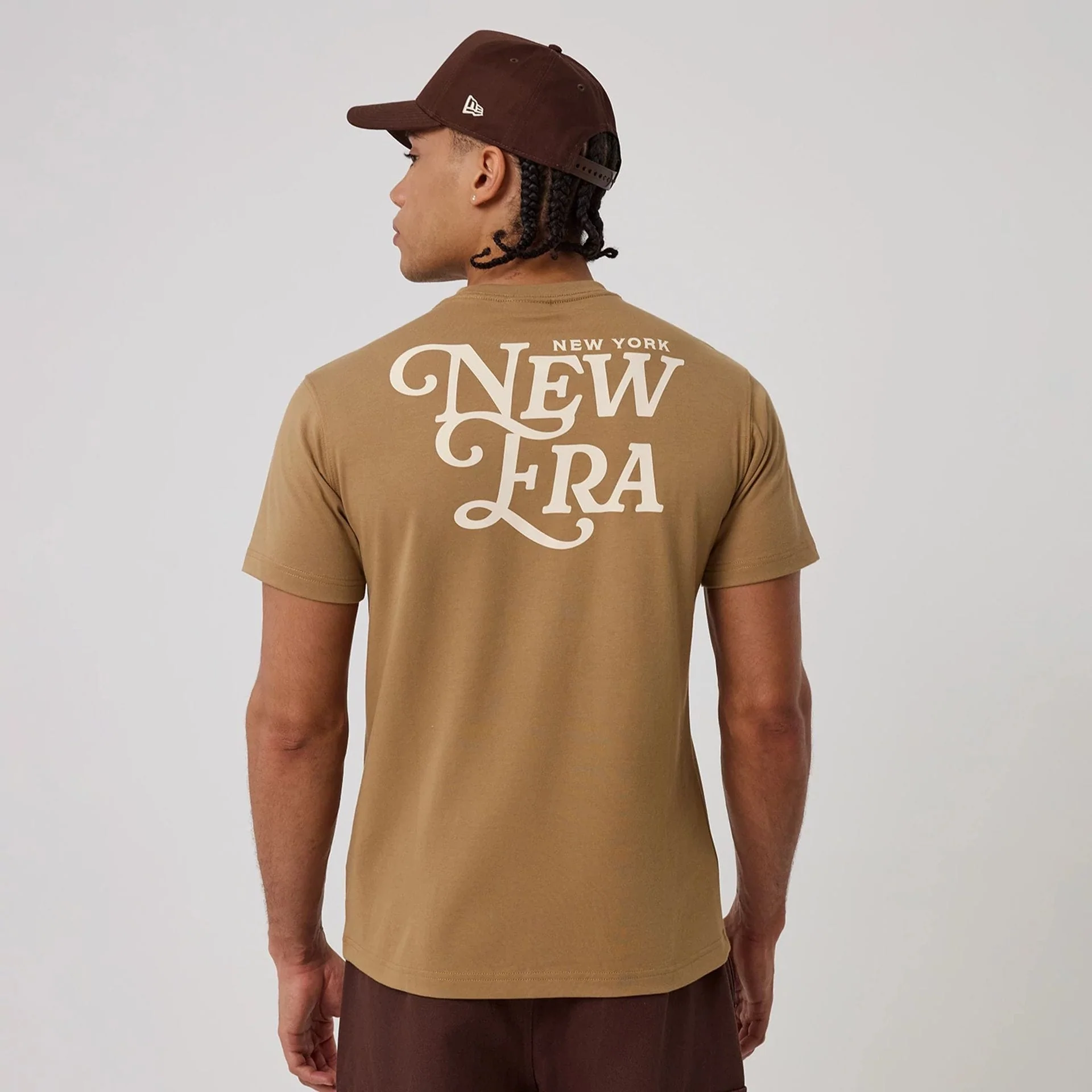 New Era Script Graphic Beige T-Shirt - Image 2