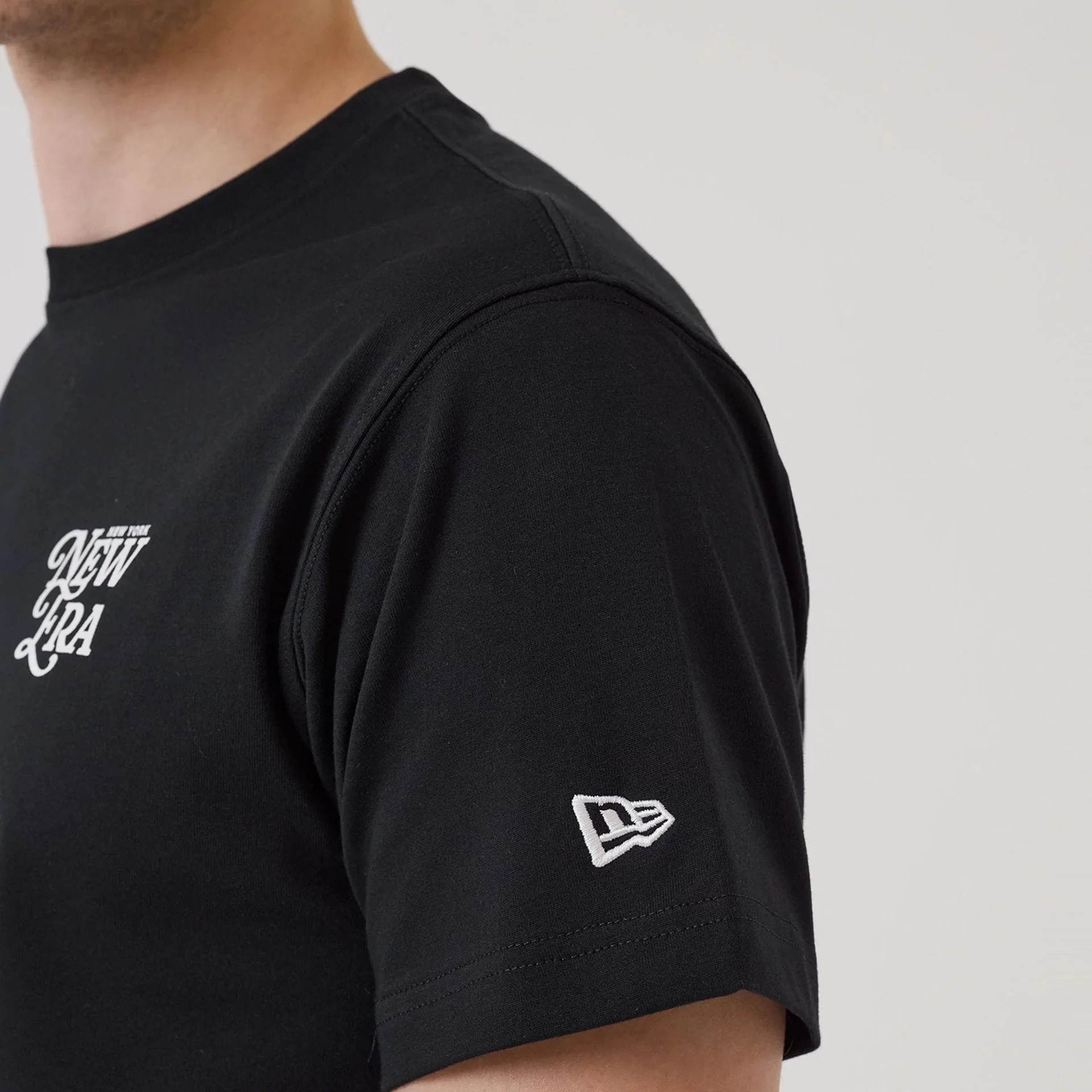 New Era Script Graphic Black T-Shirt - Image 7