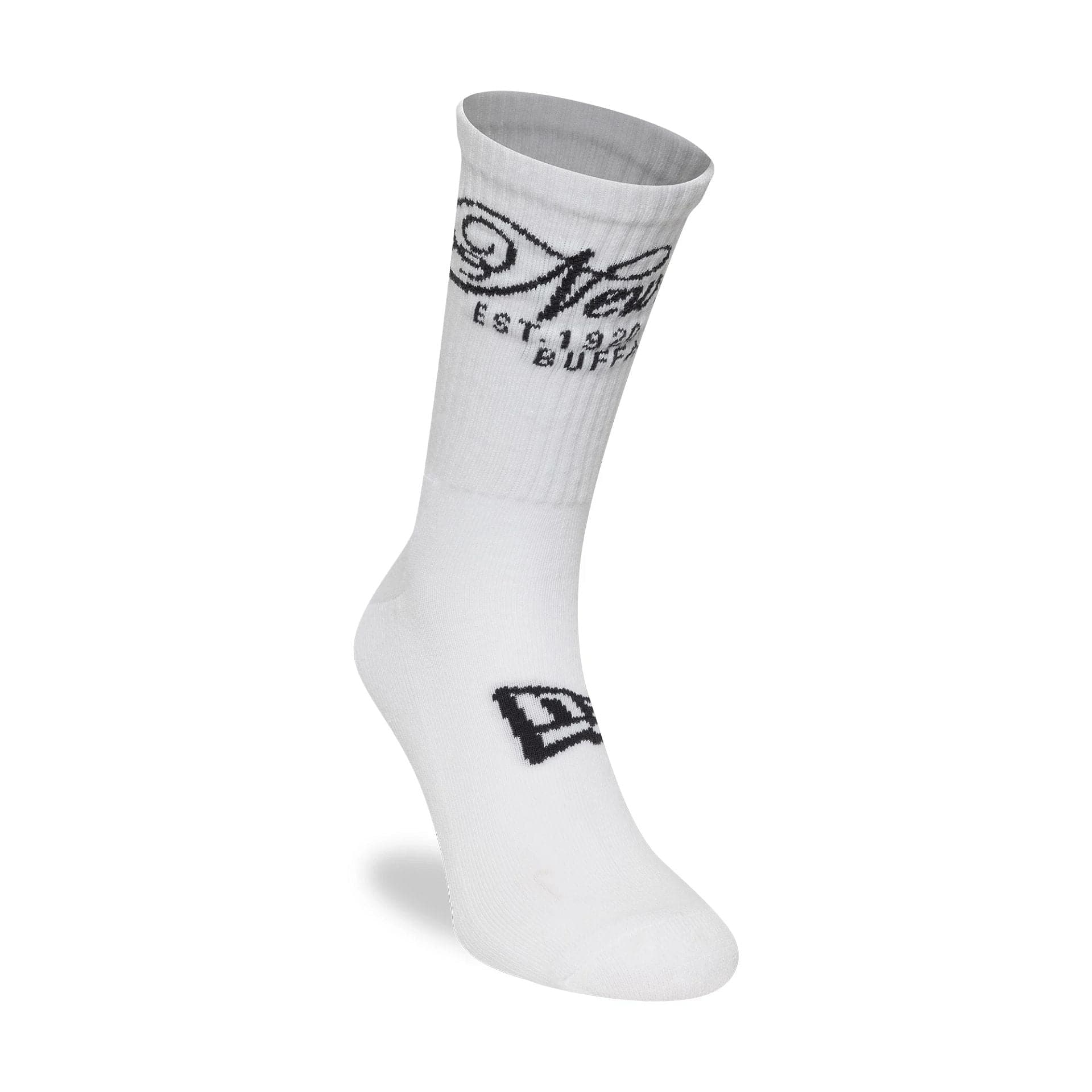 New Era Script White Crew Socks - Image 3