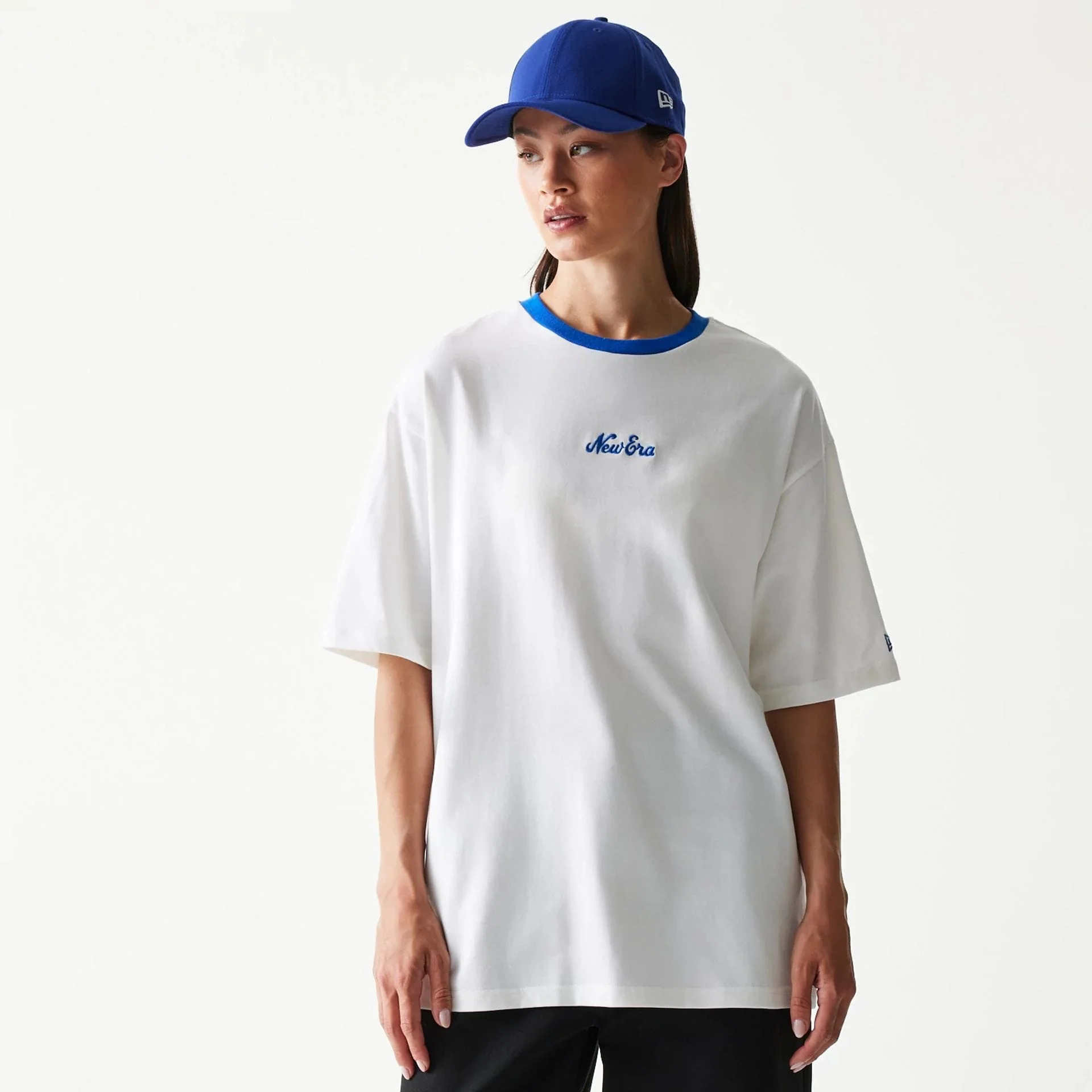 New Era Script White Oversized T-Shirt - Image 4