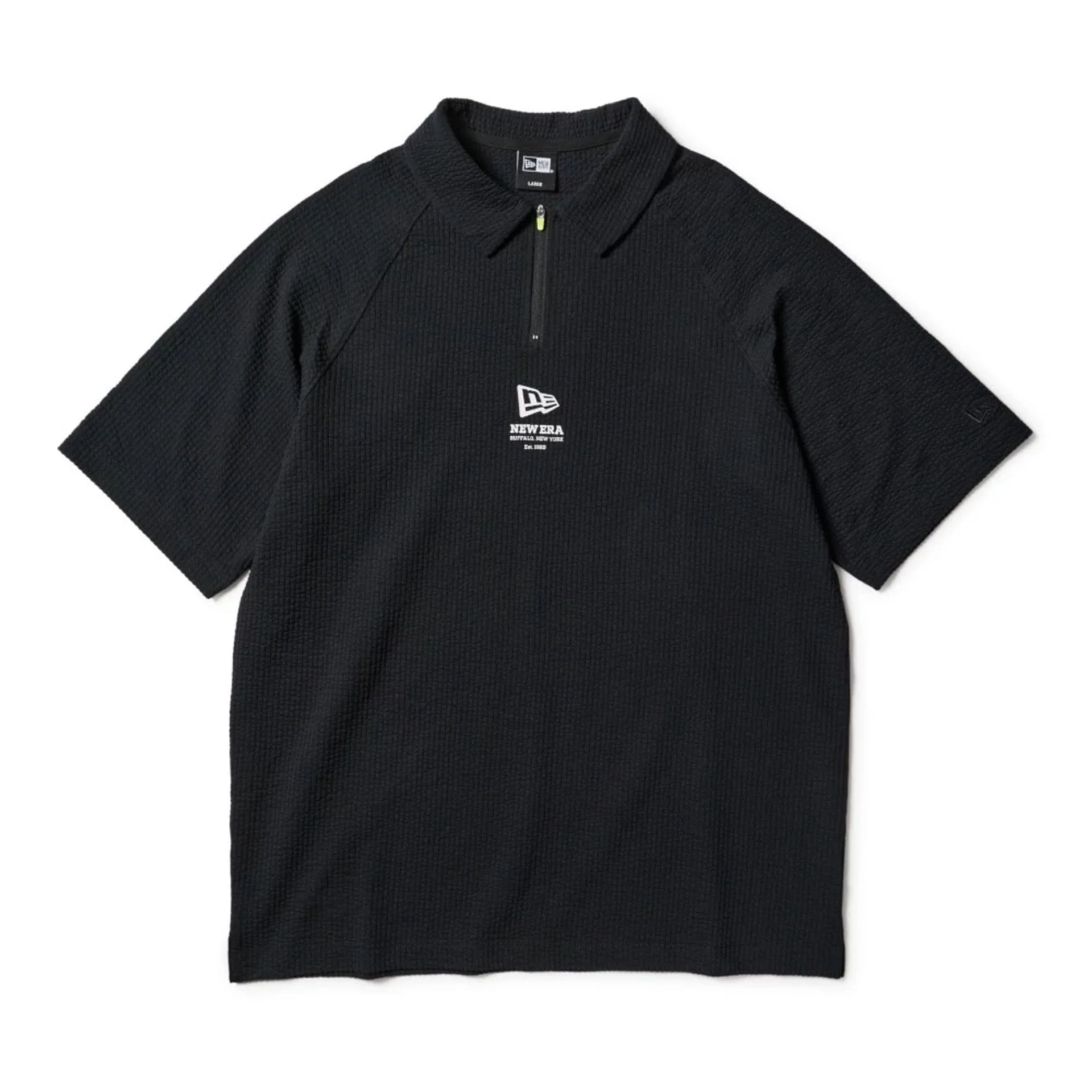 New Era Seersucker Black Polo T-Shirt - Image 7