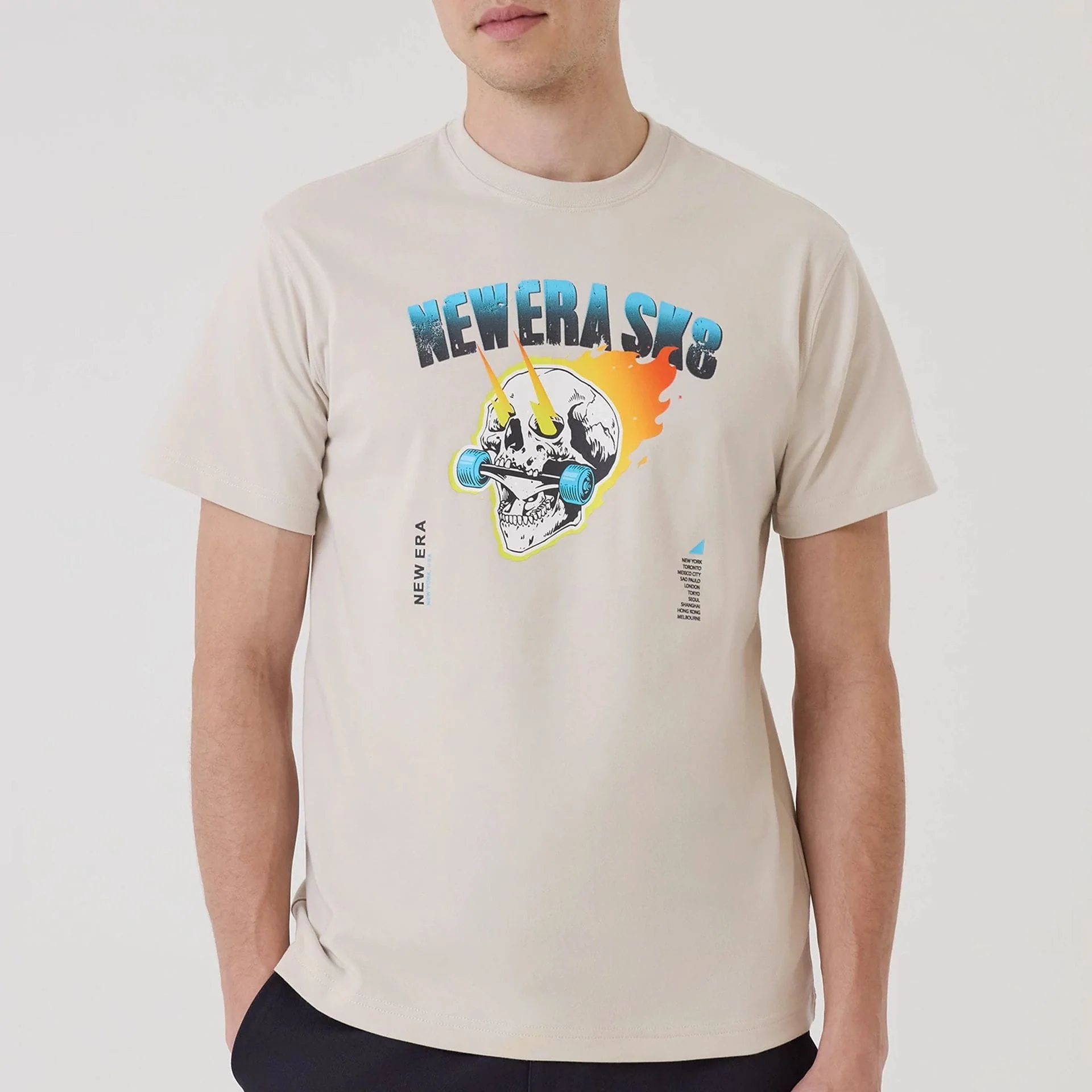 New Era SK8 Graphic Cream T-Shirt - Image 3