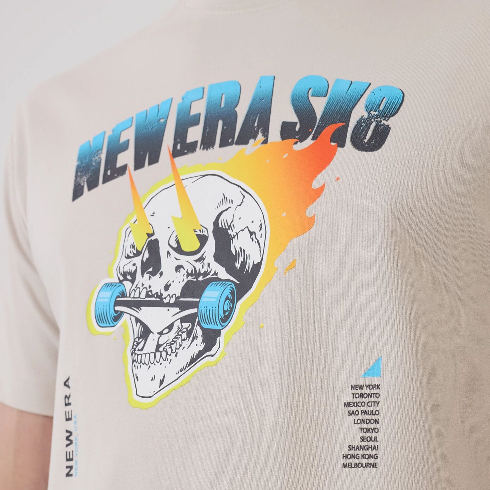 New Era SK8 Graphic Cream T-Shirt - Image 6
