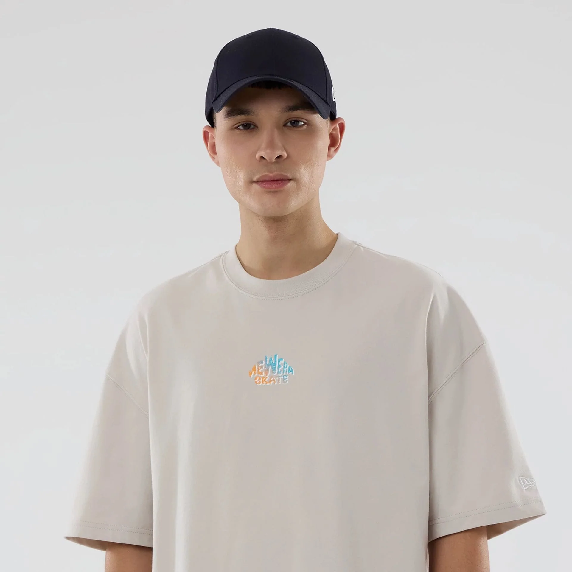 New Era Skate Is Life Graphic Cream Oversized T-Shirt - Image 6