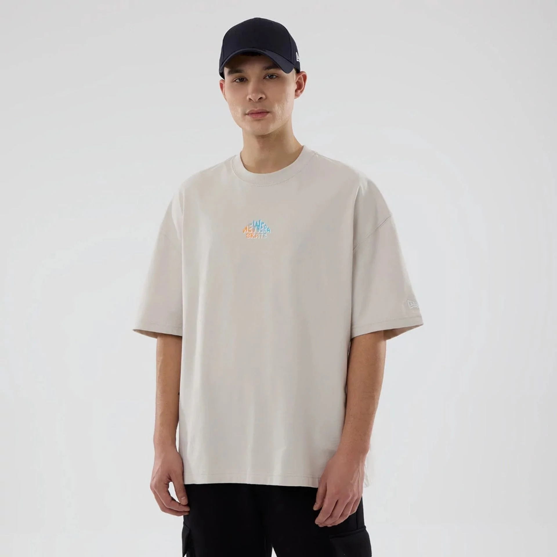 New Era Skate Is Life Graphic Cream Oversized T-Shirt - Image 7