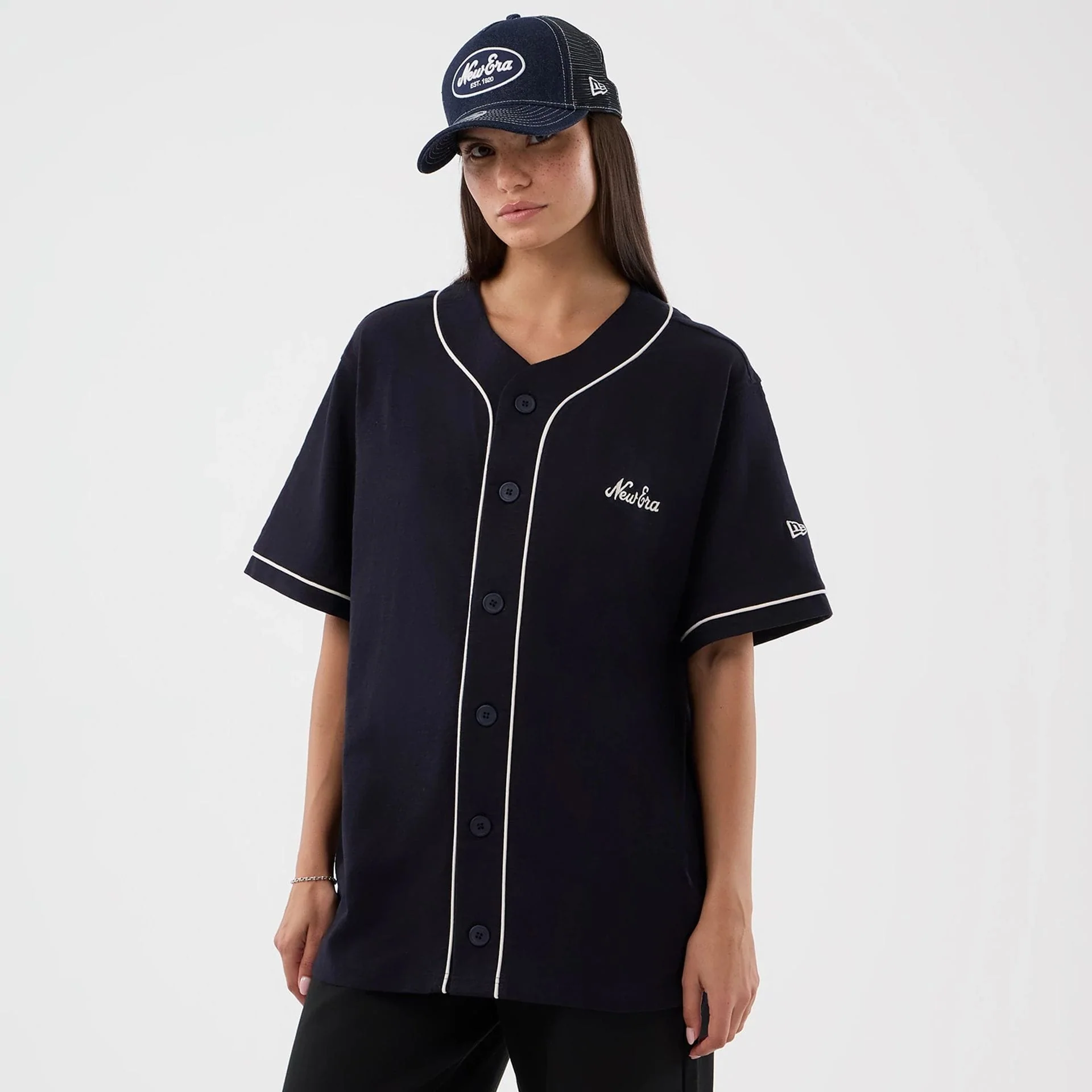 New Era Slub Navy Baseball Jersey - Image 4
