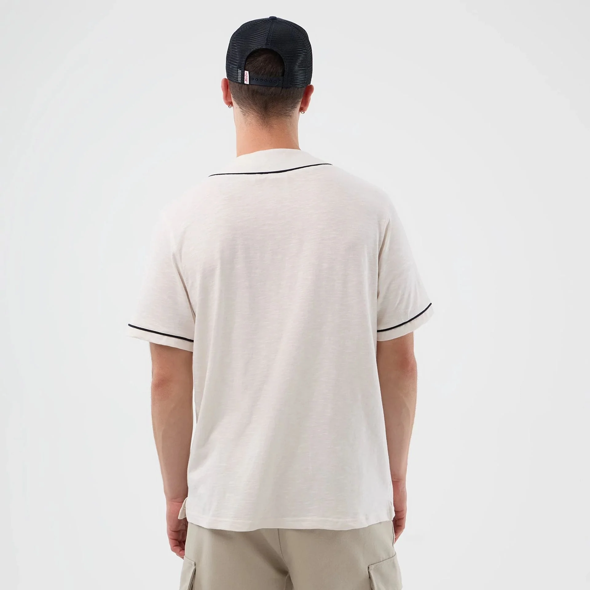 New Era Slub Open White Baseball Jersey - Image 2