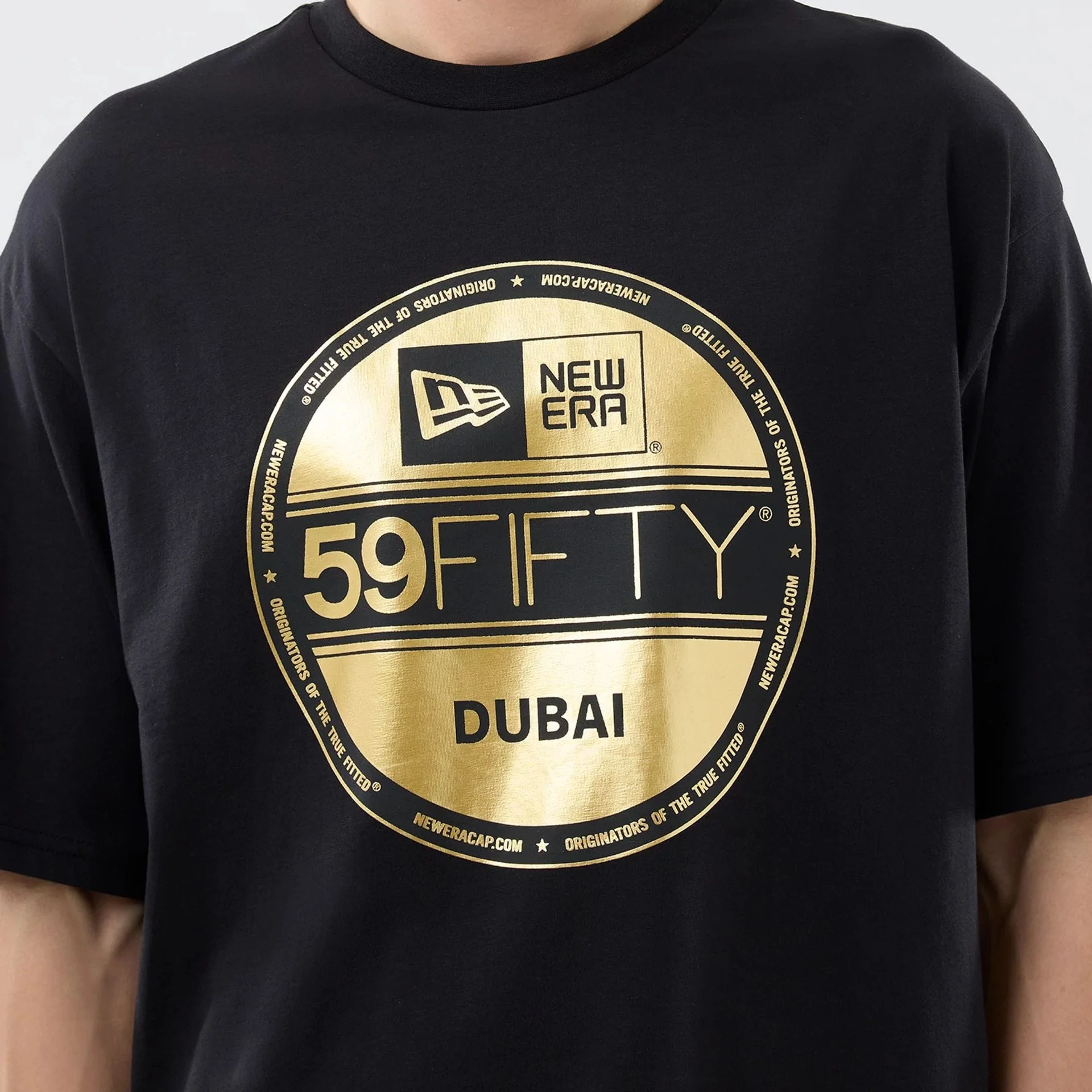 New Era Sticker Dubai Black Oversized T-Shirt - Image 3