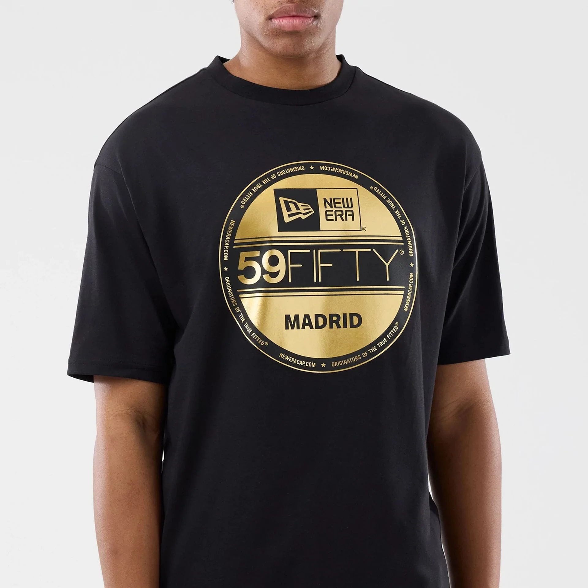 New Era Sticker Madrid Black Oversized T-Shirt - Image 5