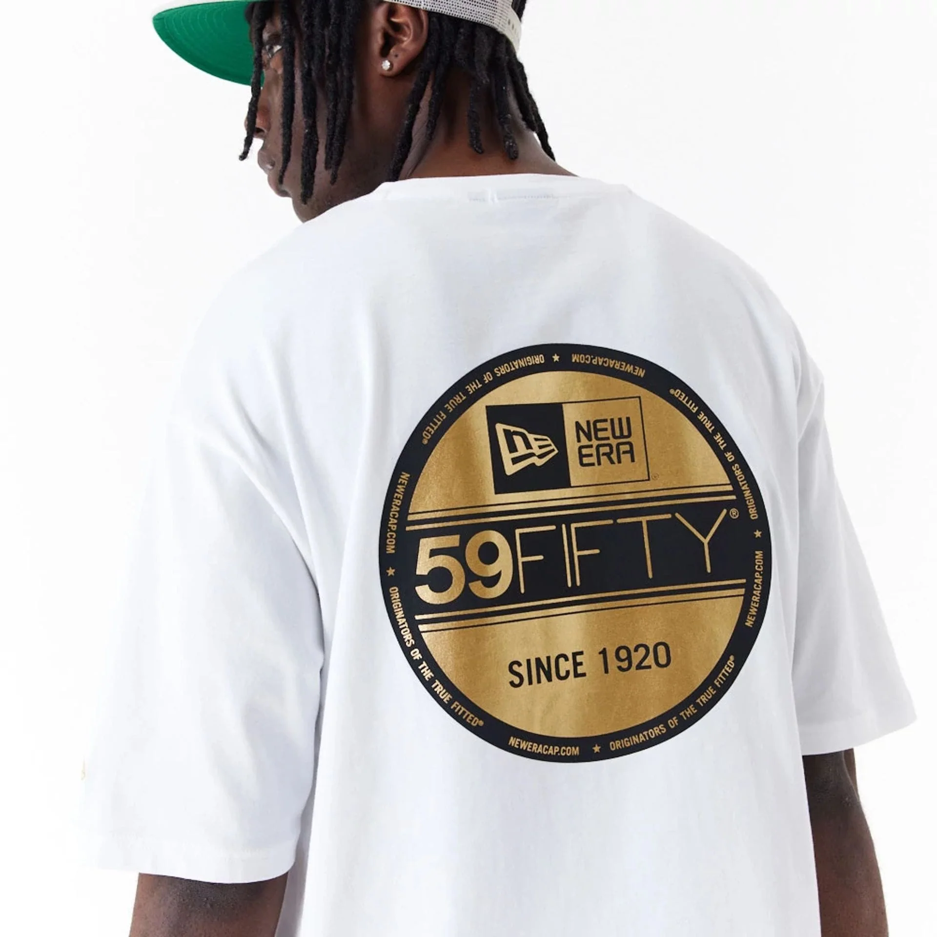 New Era Sticker White Oversized T-Shirt - Image 5