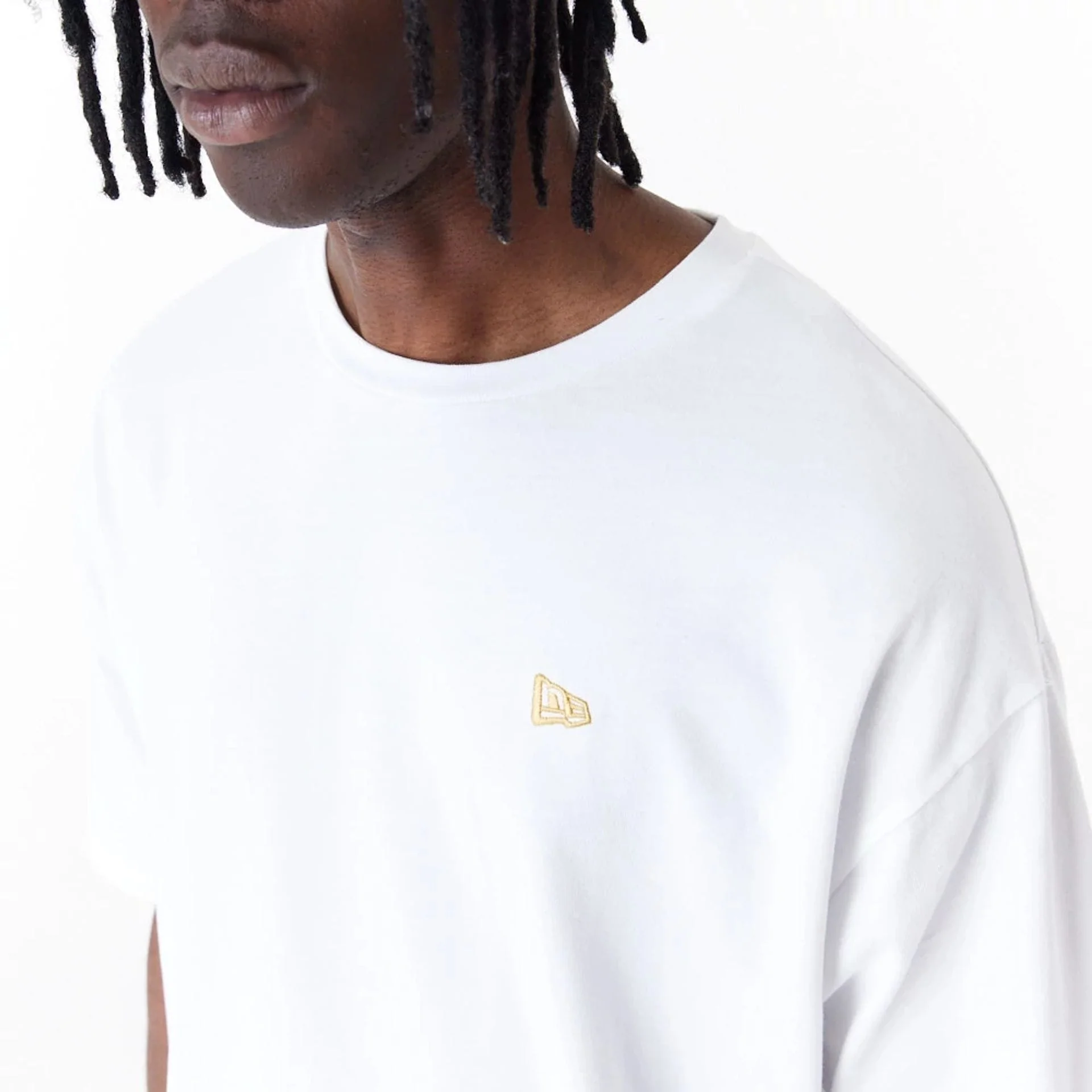 New Era Sticker White Oversized T-Shirt - Image 6