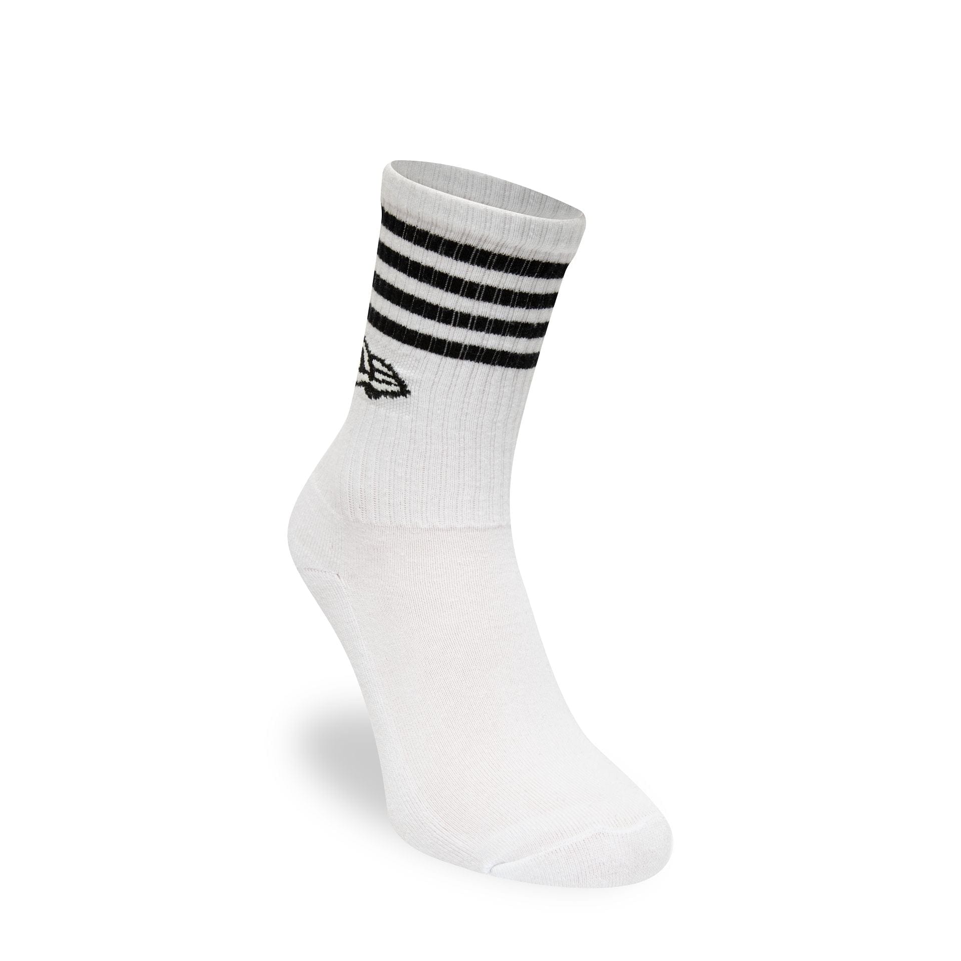 New Era Stripe 3 Pack Crew White Socks - Image 3