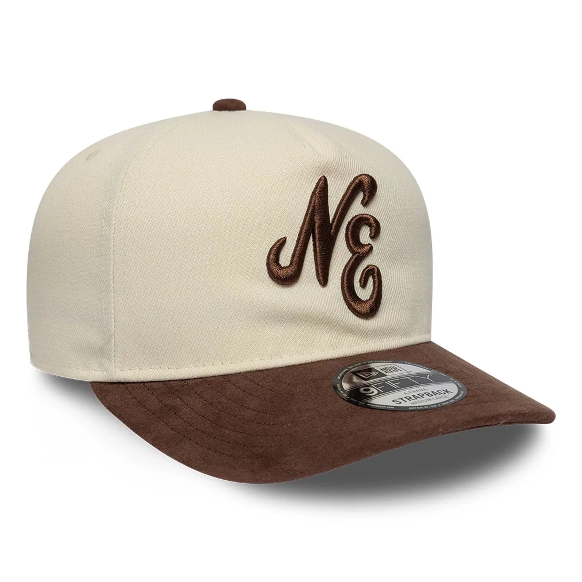 New Era Suede Visor Cream 9FIFTY A-Frame Adjustable Cap - Image 4