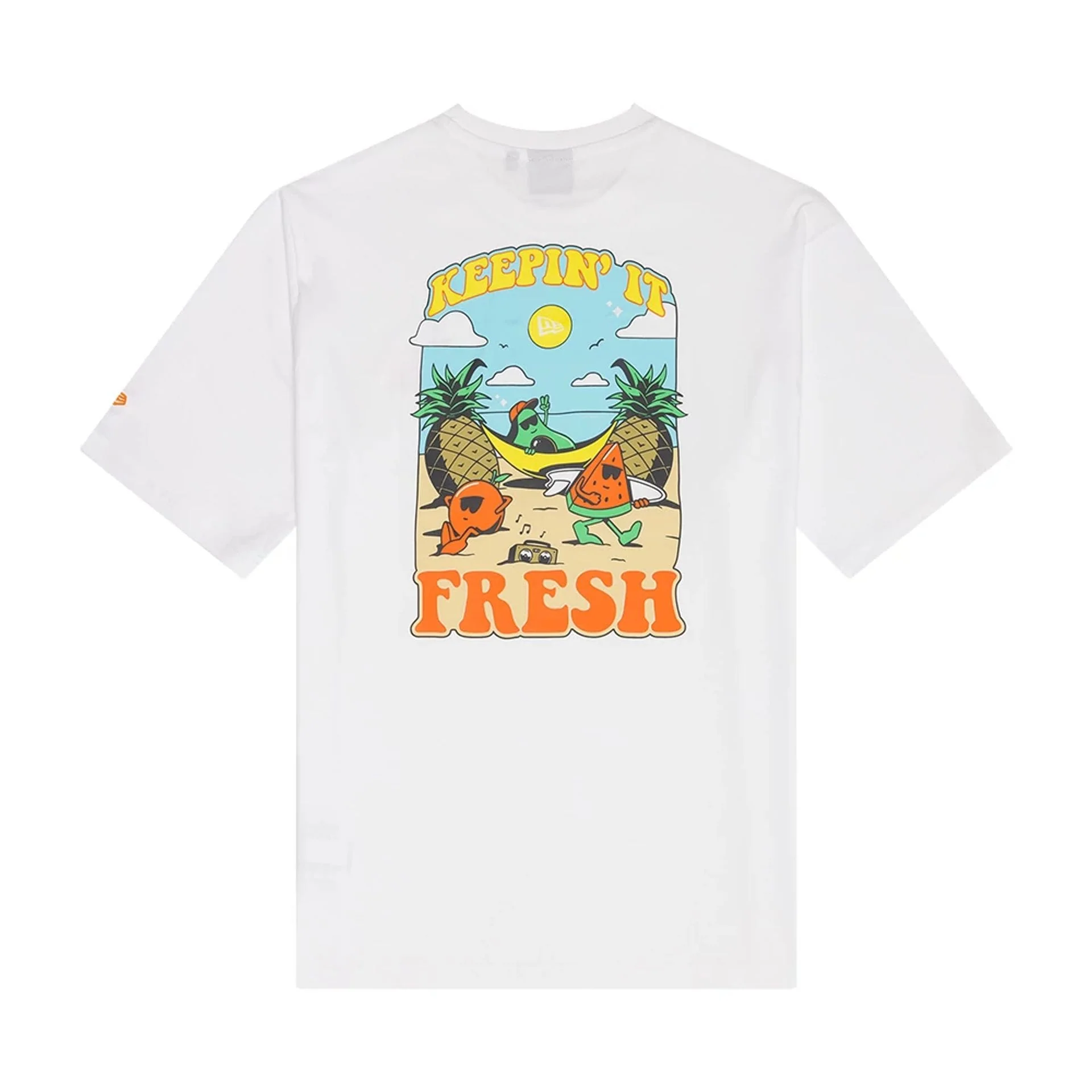 New Era Summer Graphic White Oversized T-Shirt - Image 2