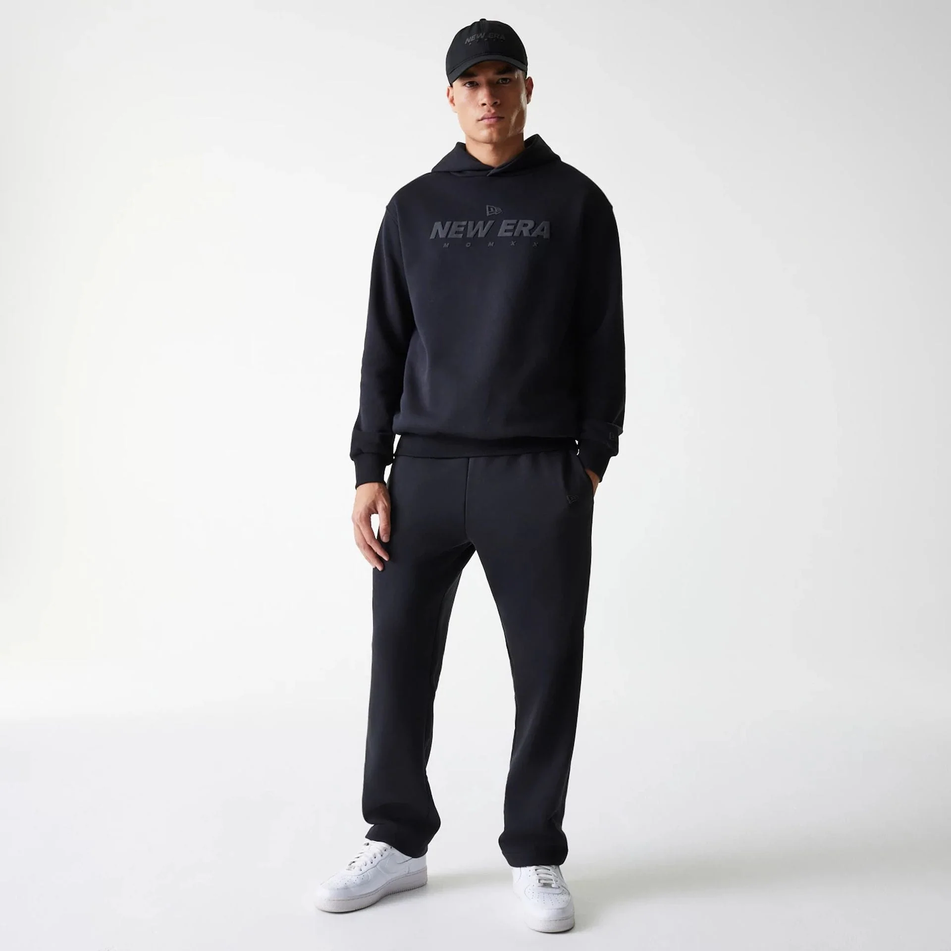 New Era Tech Black Oversized Pullover Hoodie - Image 8