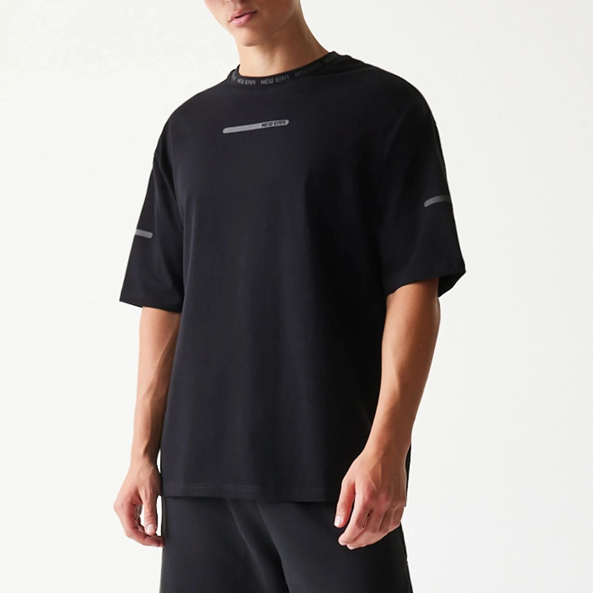 New Era Tech Black Oversized T-Shirt - Image 3