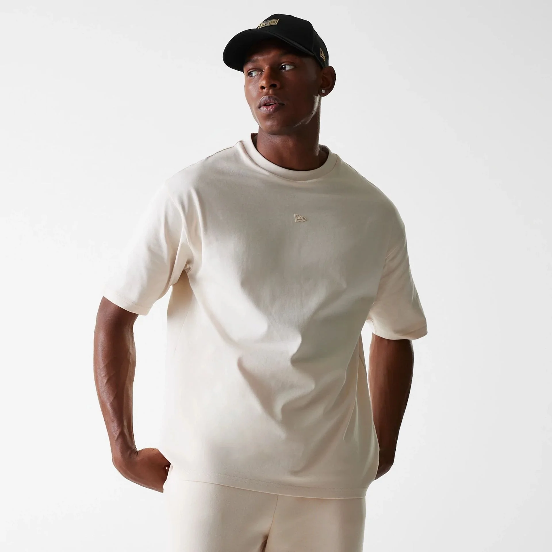 New Era Tech Light Beige Oversized T-Shirt - Image 3